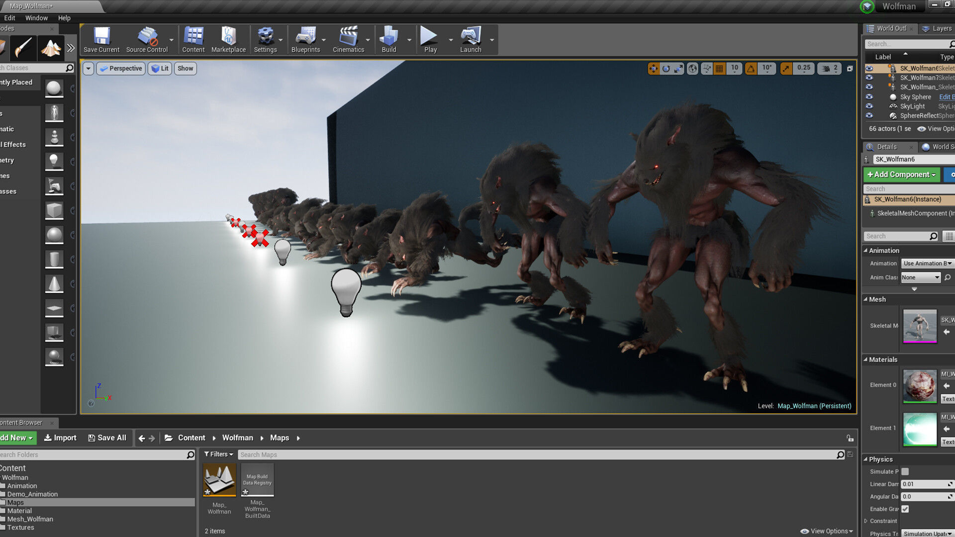 werewolf Low-poly 3D model_23