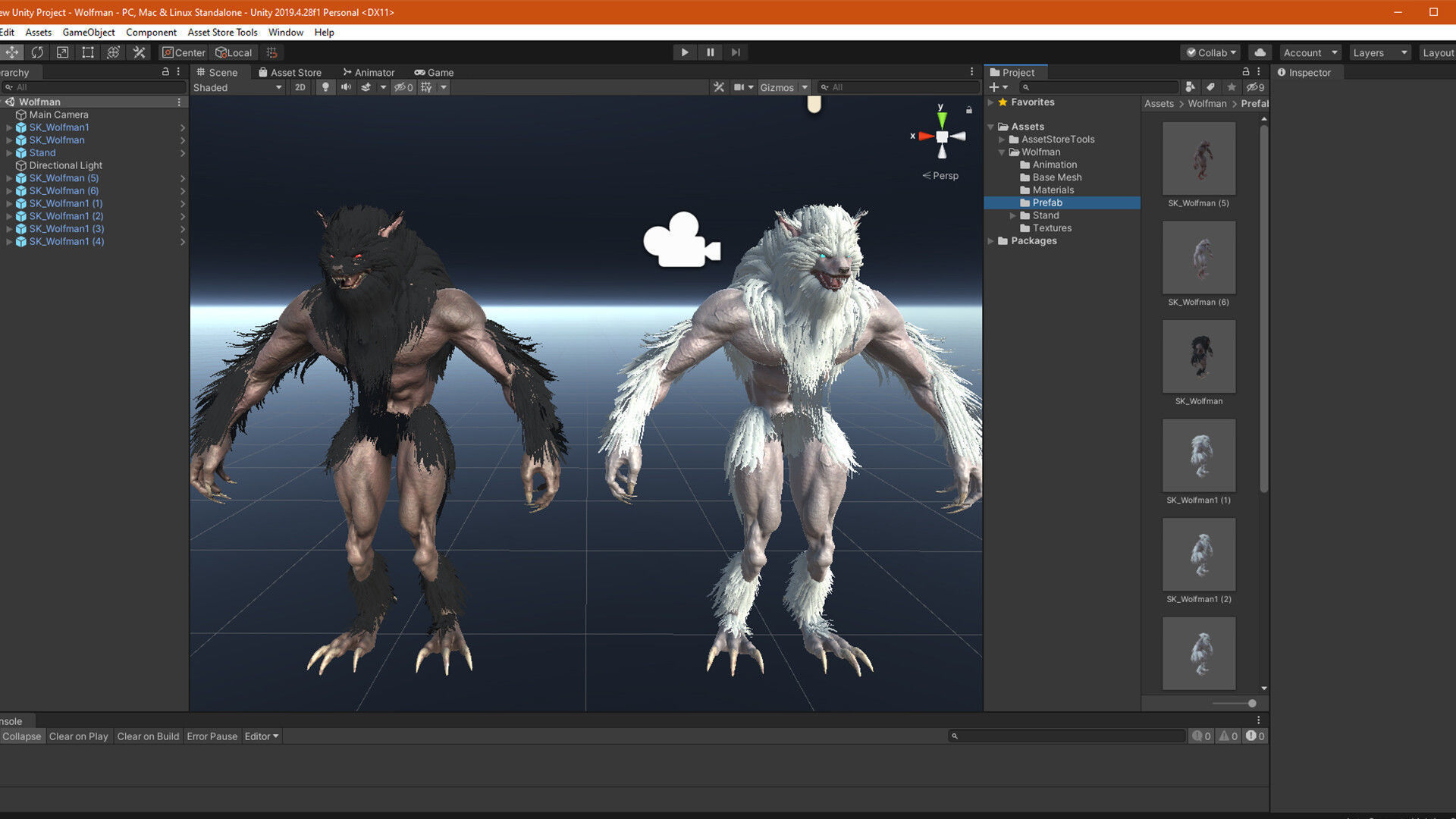 werewolf Low-poly 3D model_17