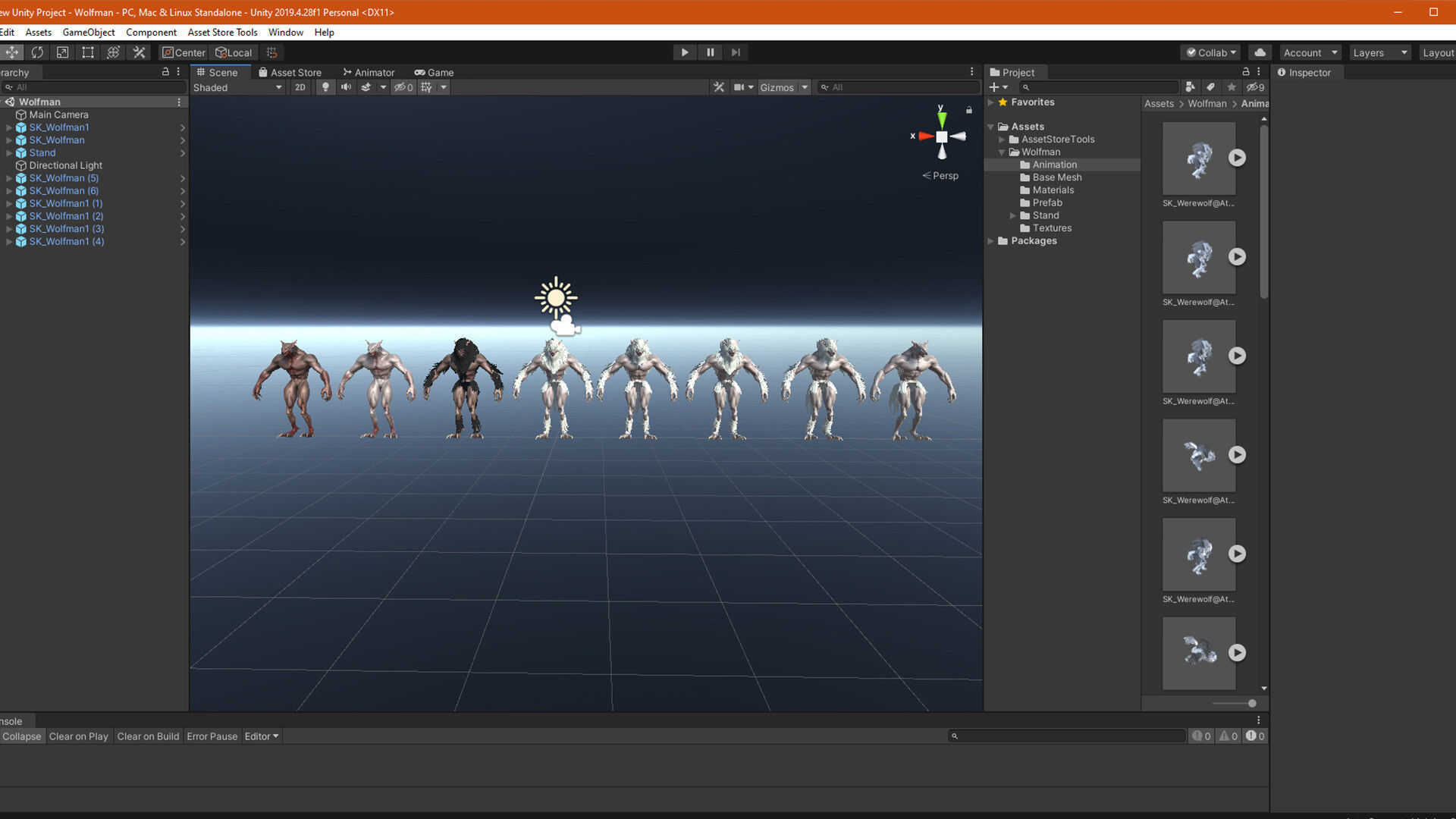 werewolf Low-poly 3D model_16