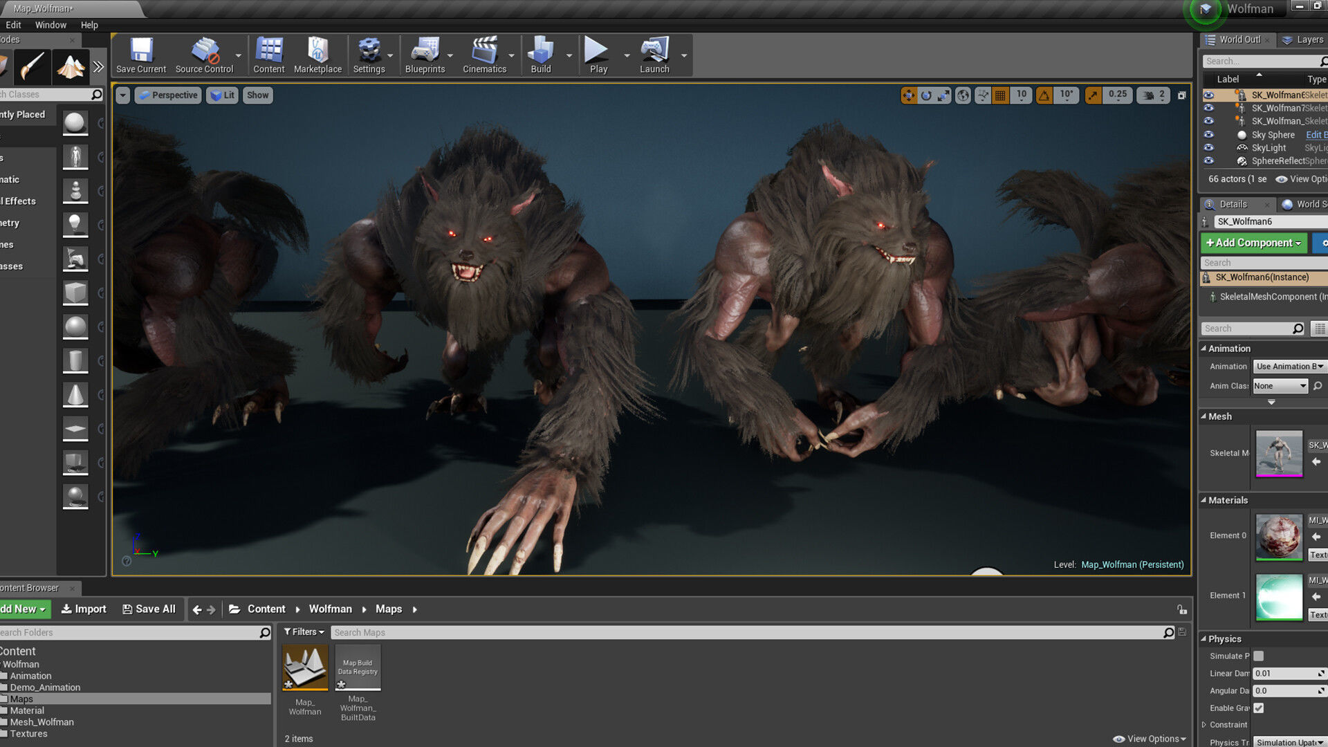 werewolf Low-poly 3D model_24