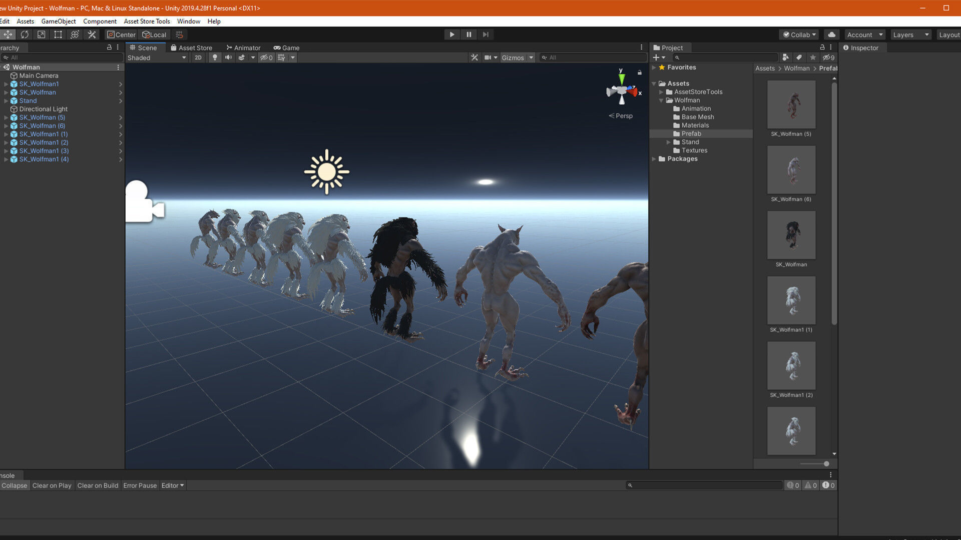 werewolf Low-poly 3D model_20