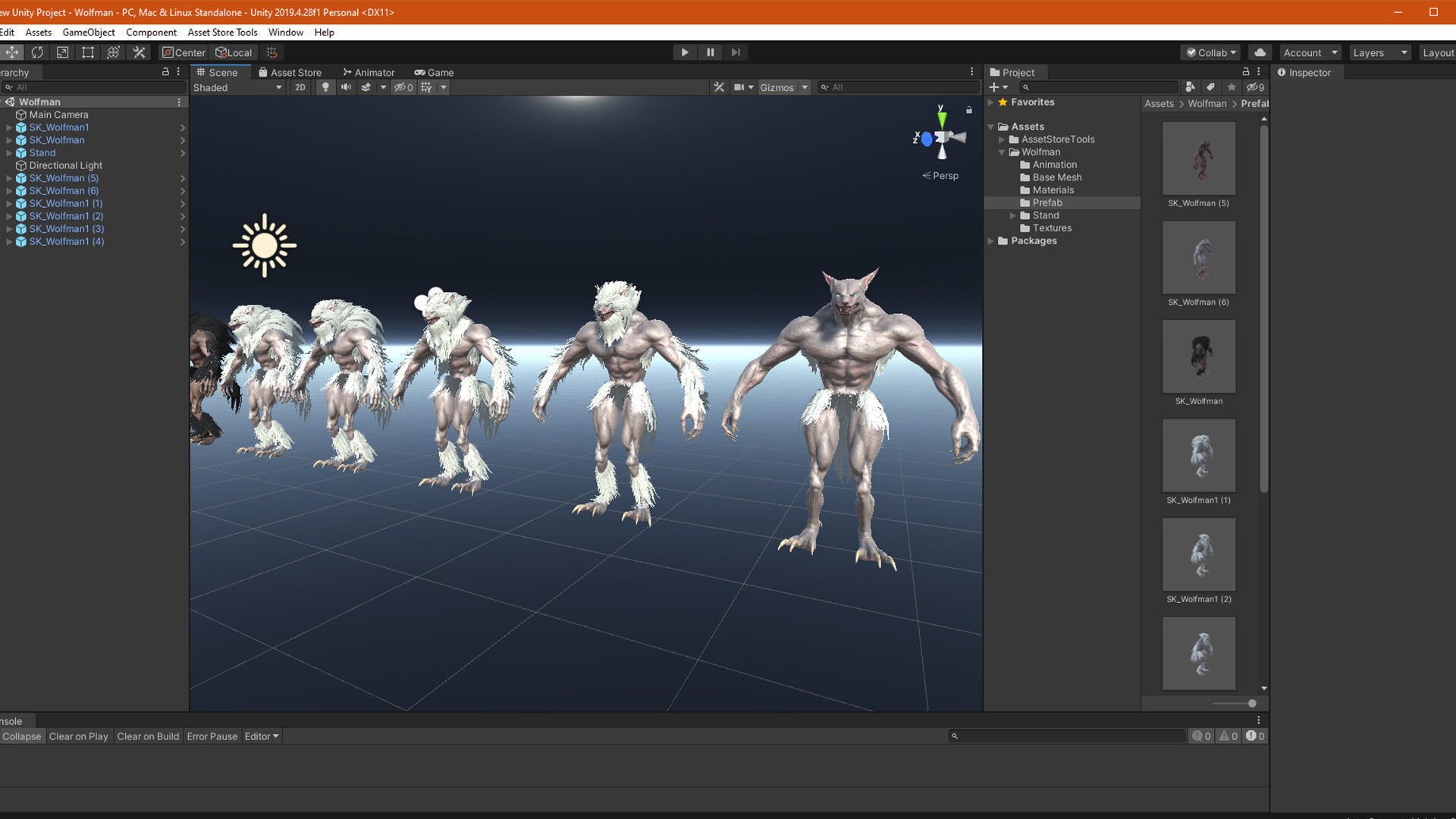 werewolf Low-poly 3D model_19