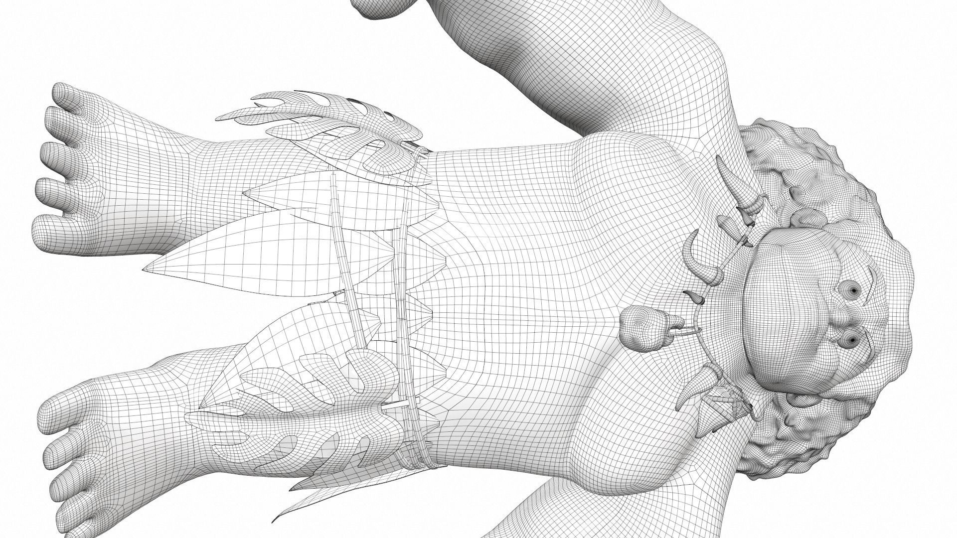 Maui from the cartoon Moana 3D model_23