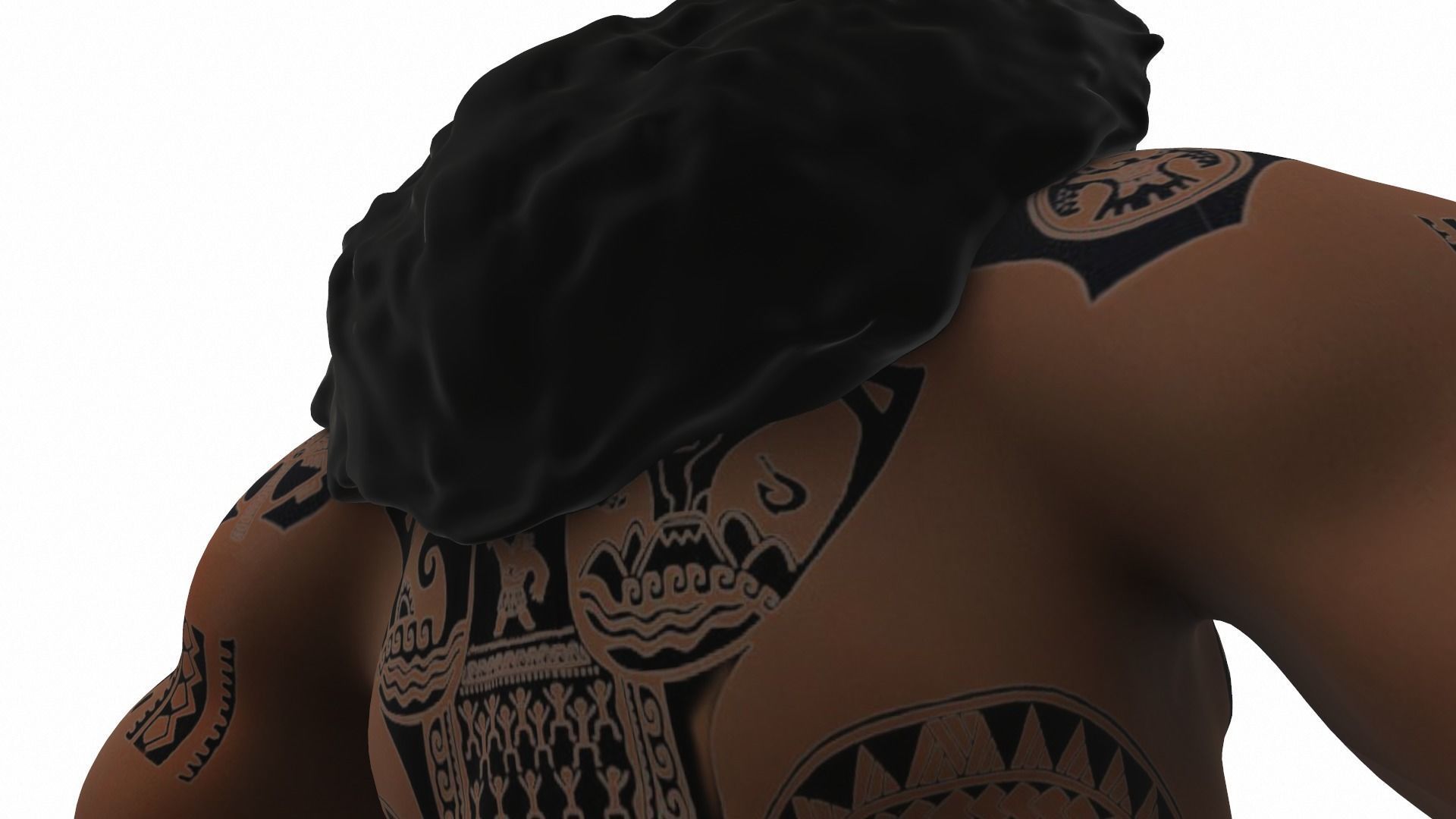 Maui from the cartoon Moana 3D model_18