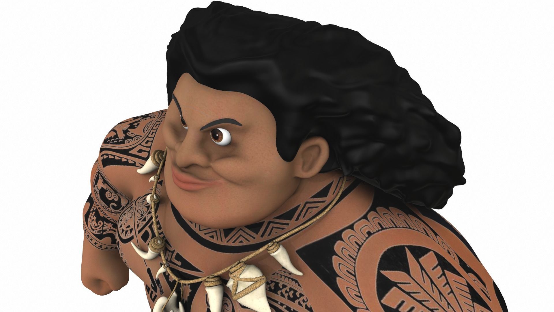 Maui from the cartoon Moana 3D model_15