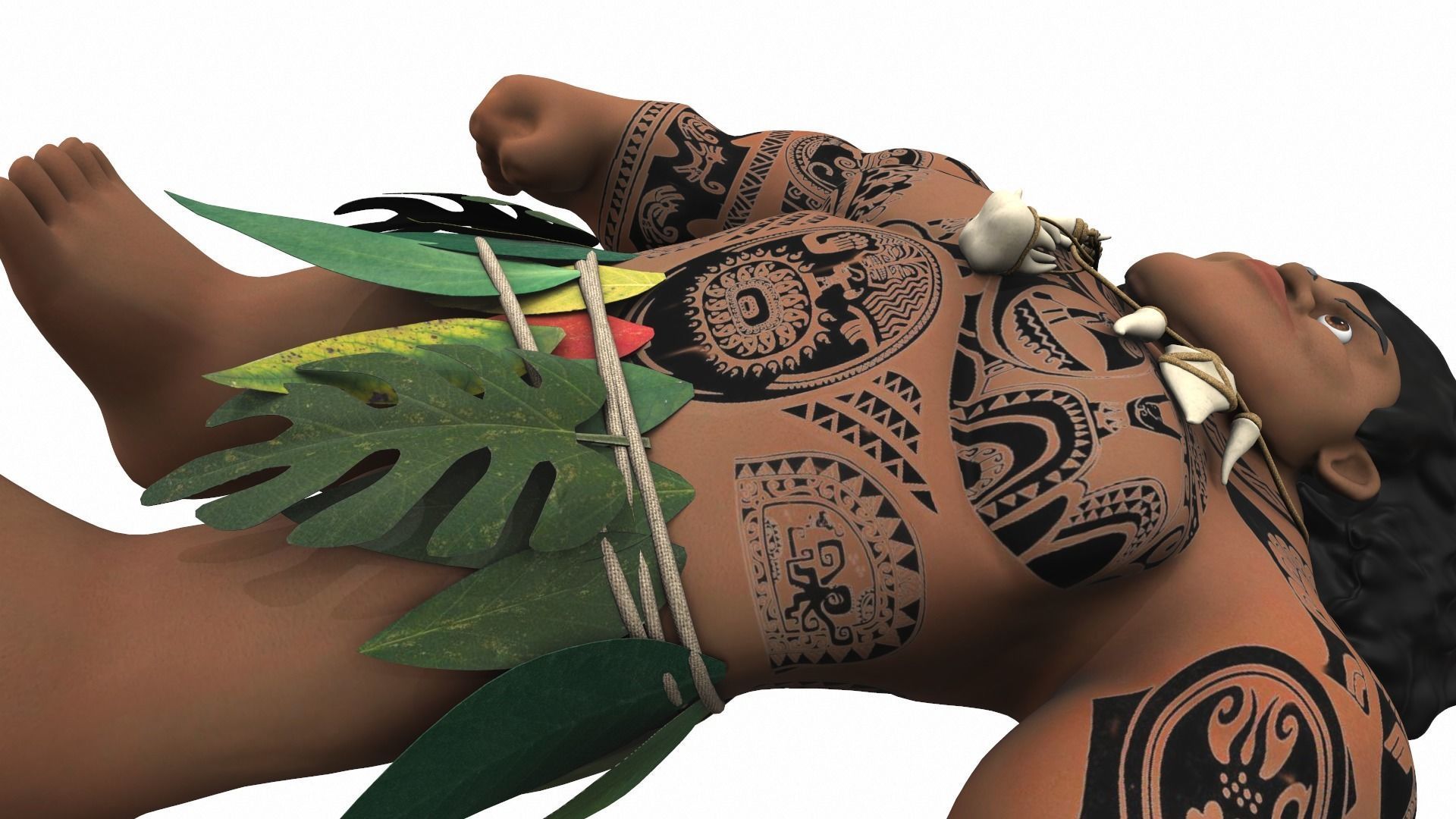 Maui from the cartoon Moana 3D model_12