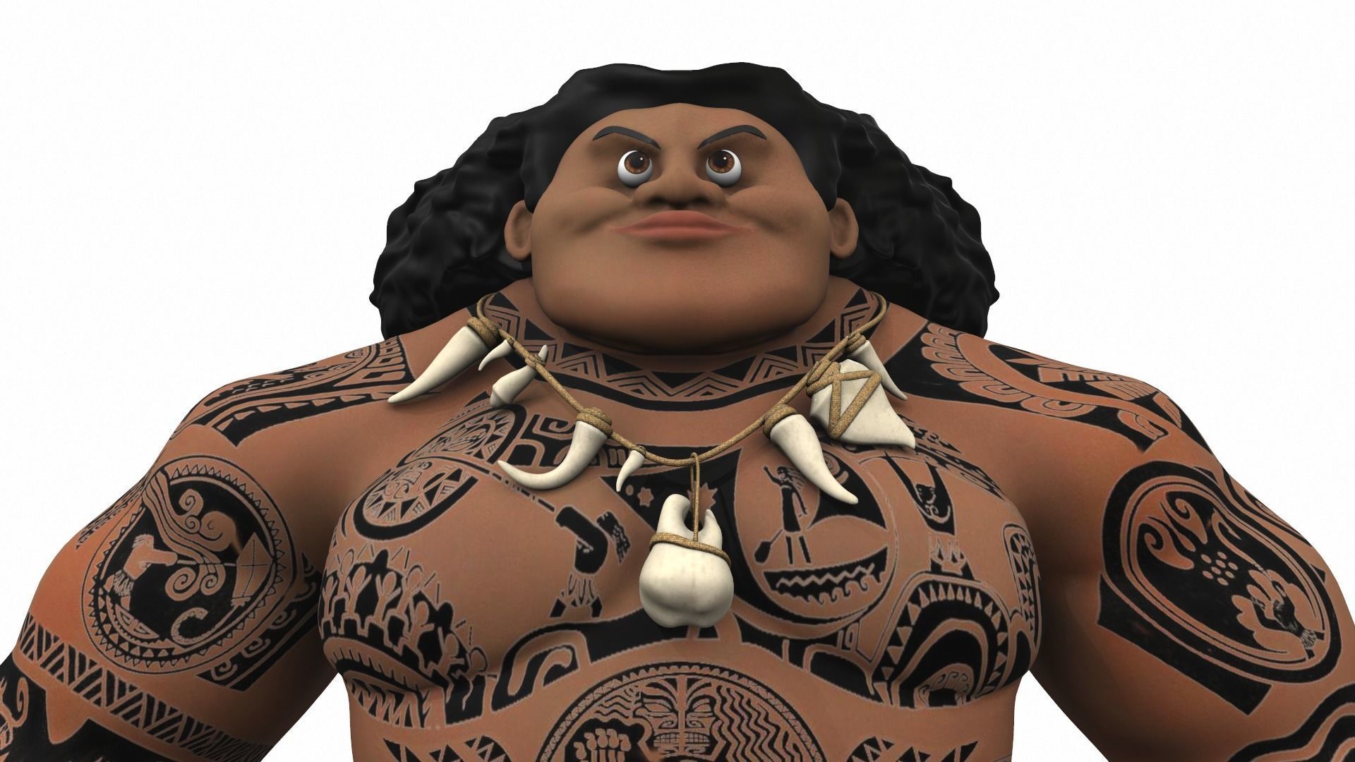Maui from the cartoon Moana 3D model_5