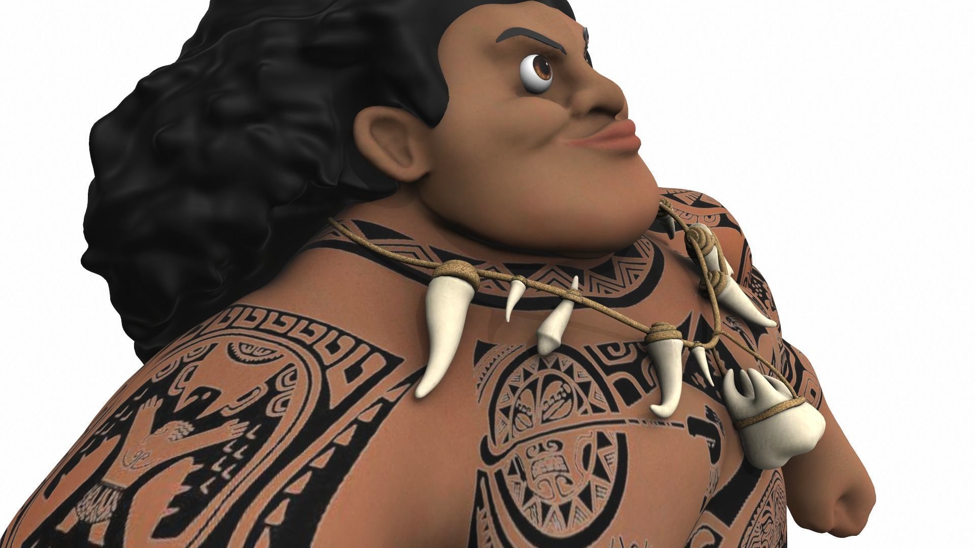 Maui from the cartoon Moana 3D model_16