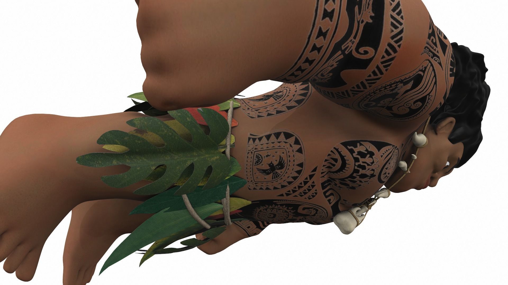 Maui from the cartoon Moana 3D model_13