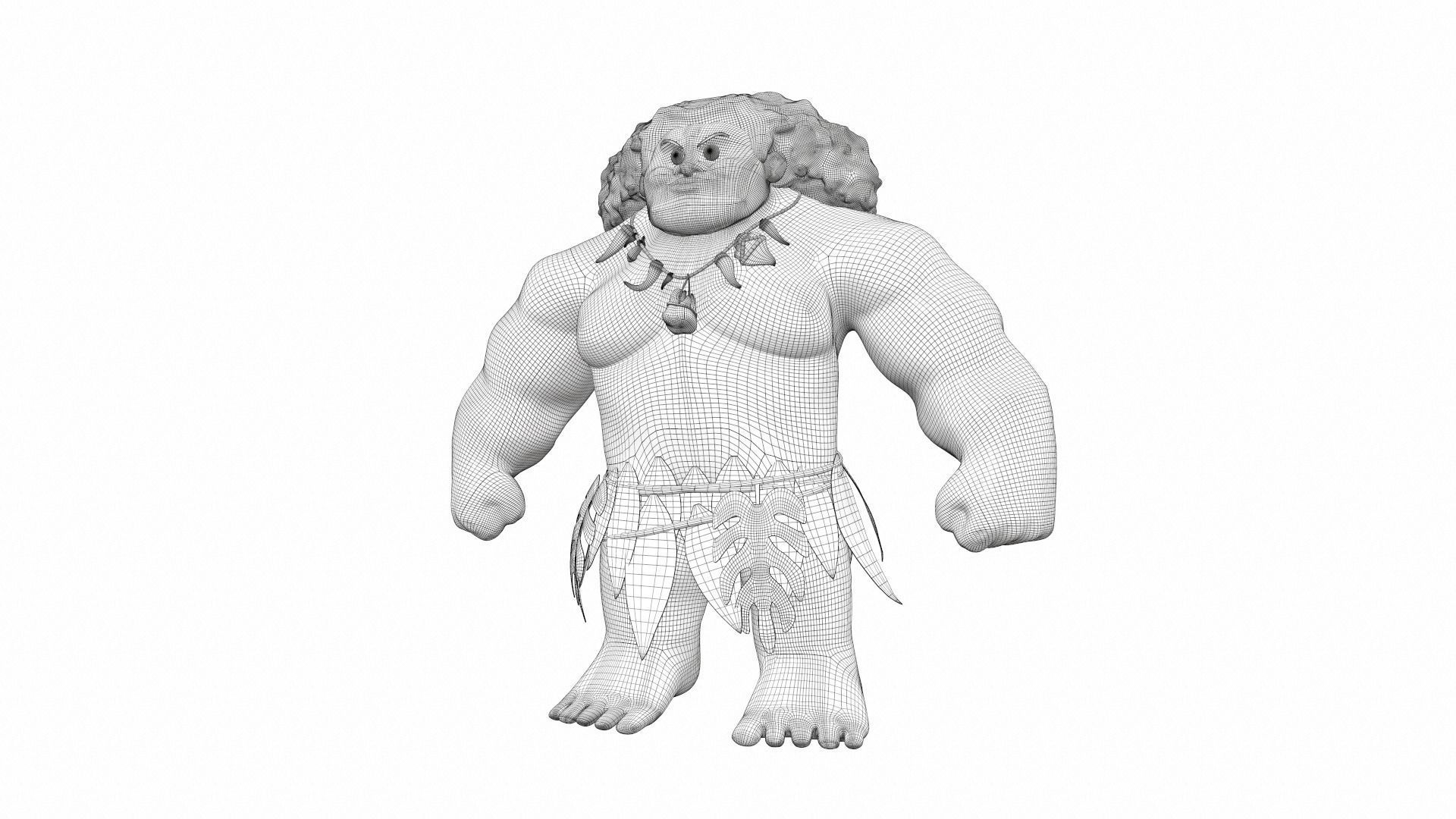 Maui from the cartoon Moana 3D model_20