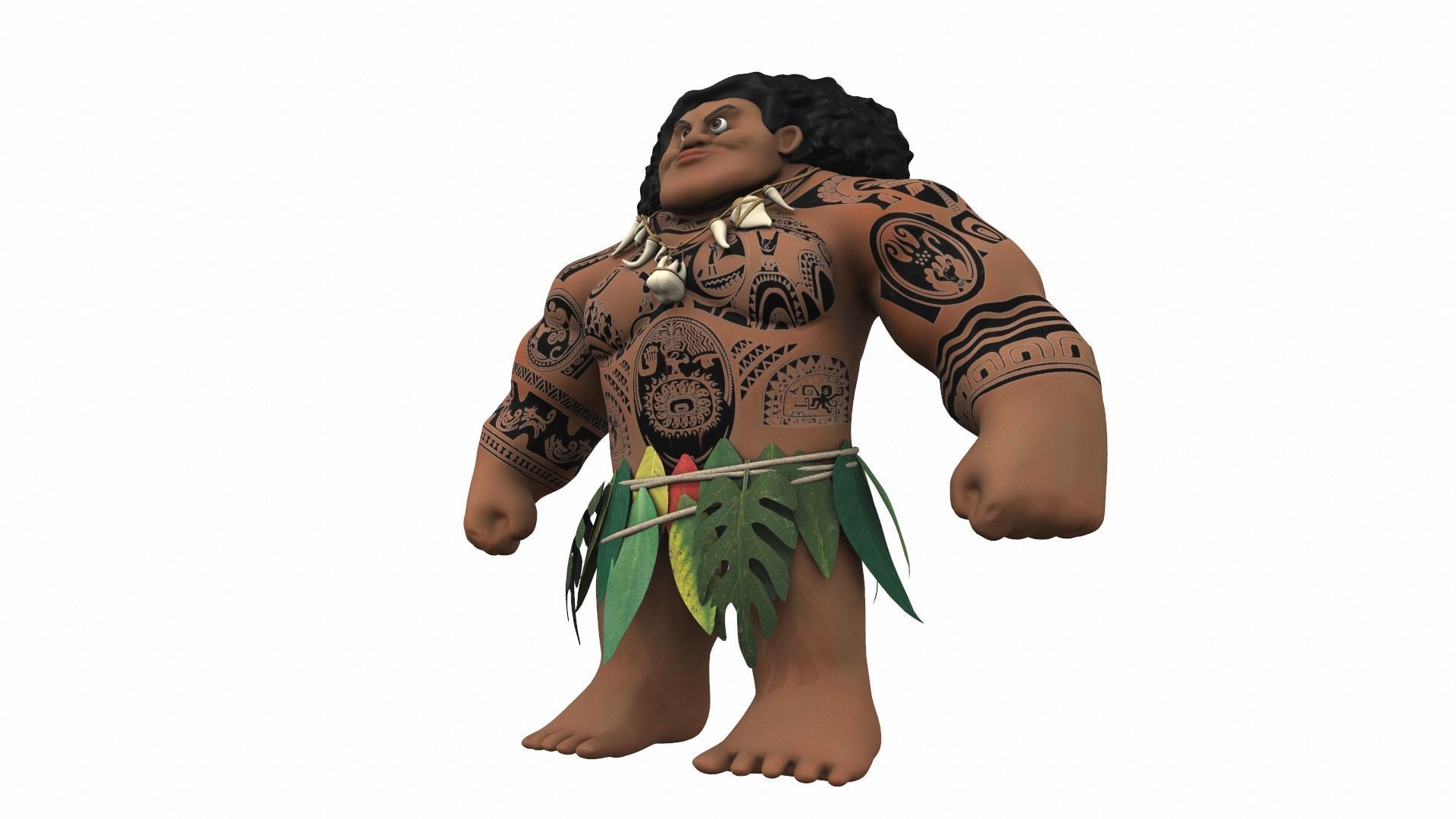 Maui from the cartoon Moana 3D model_1