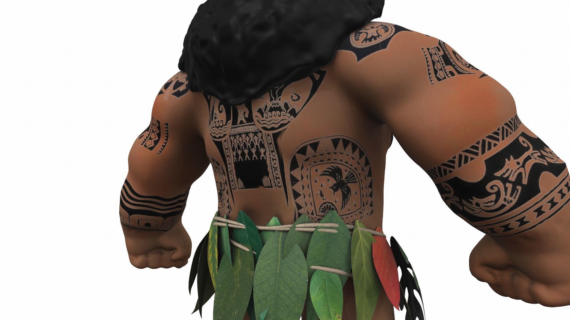 Maui from the cartoon Moana 3D model_10