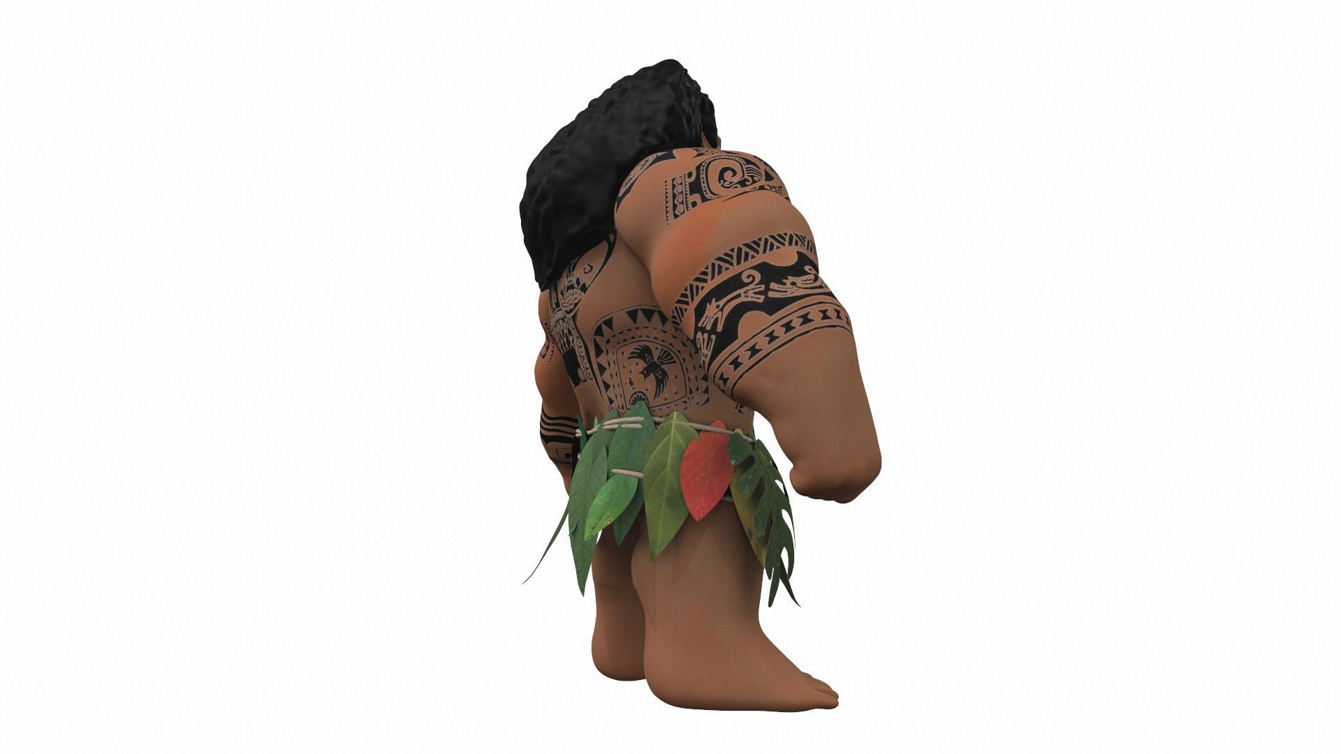 Maui from the cartoon Moana 3D model_4