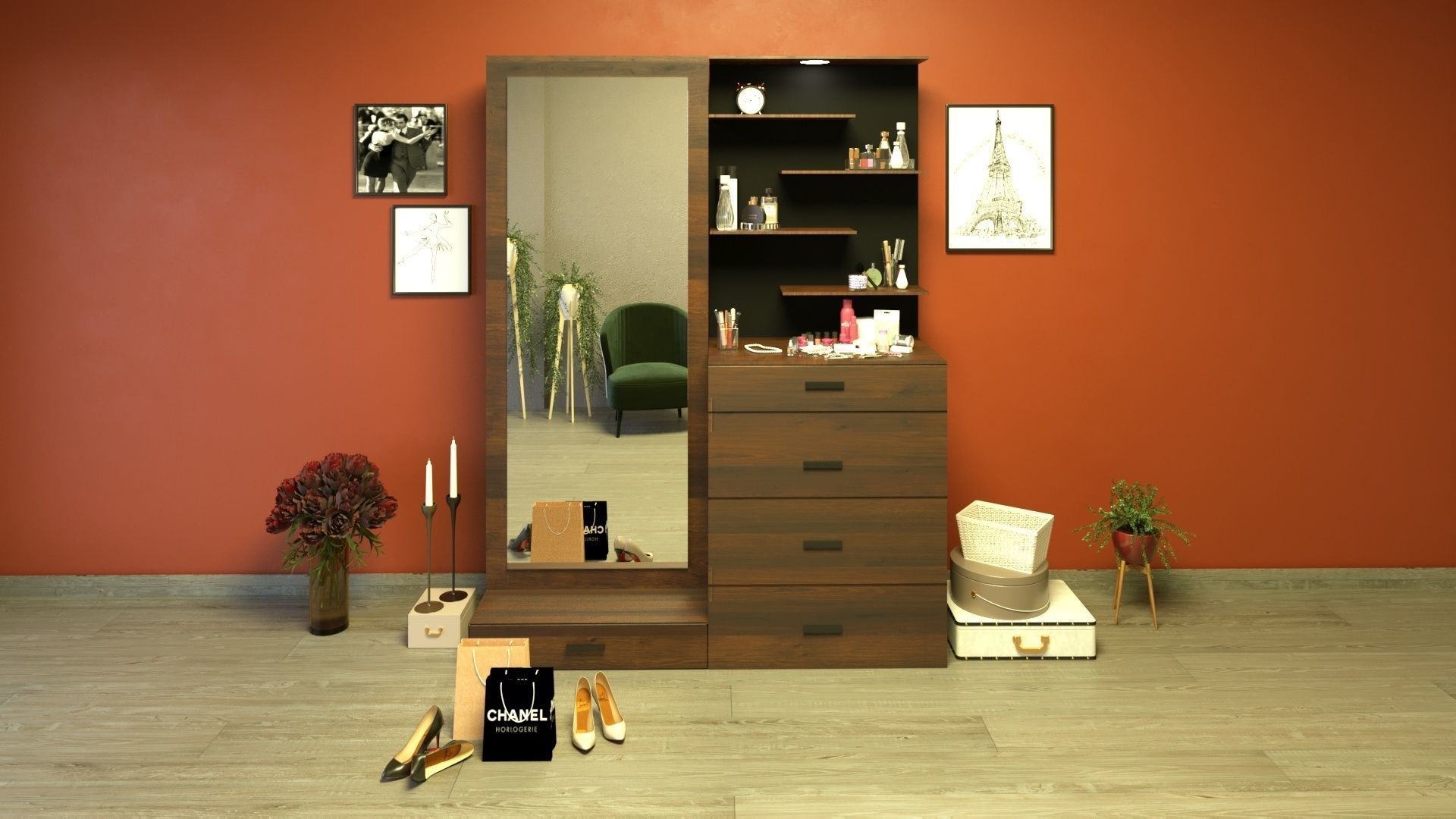 Dressing table 3D model_1