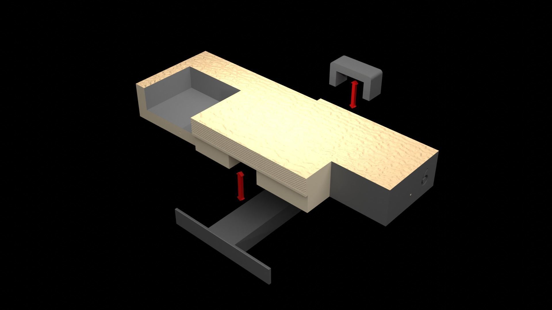 Jabbas Throne Area - small - 1-6 Hottoys 3D print model_14