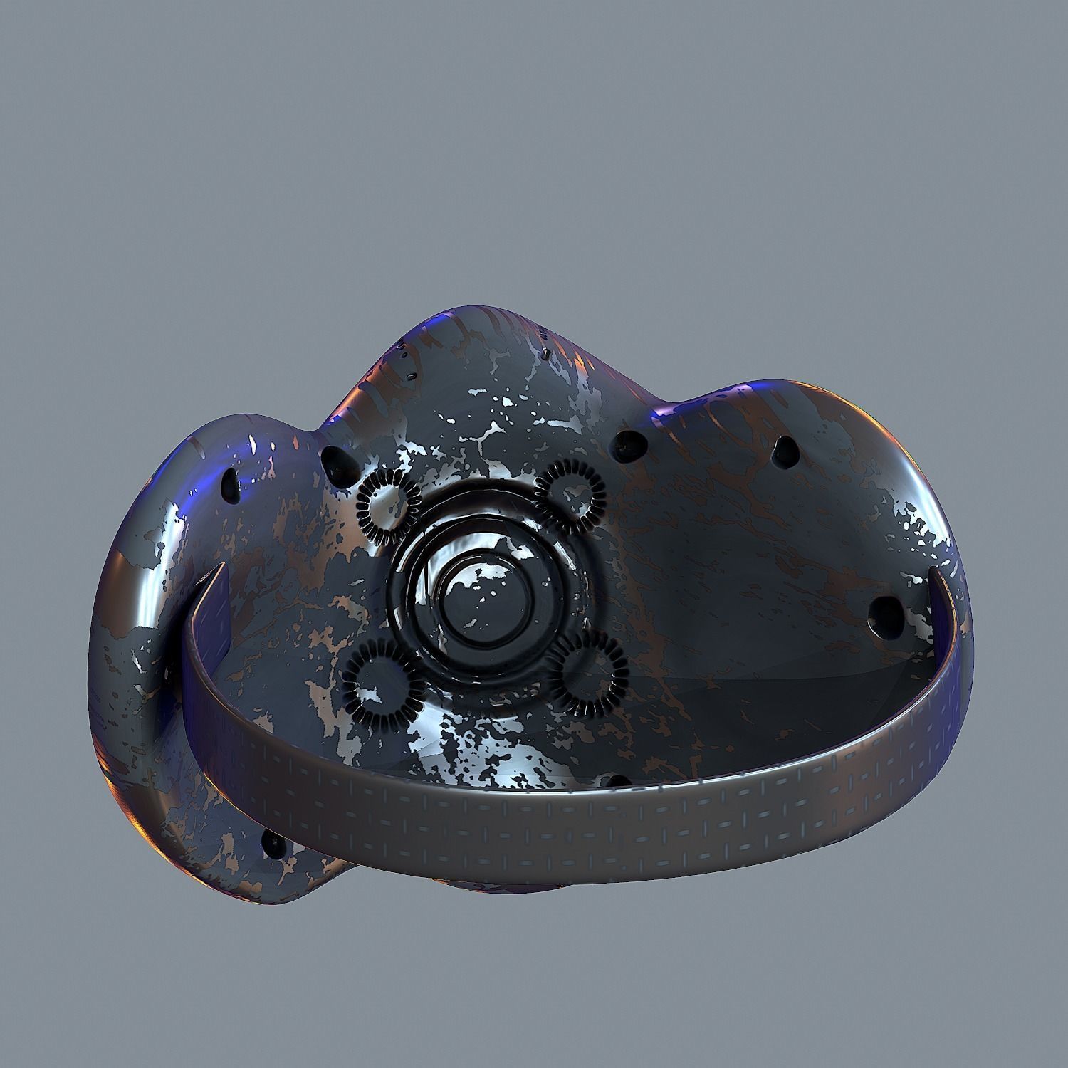 Gas mask helmet 3d model scifi Low-poly Low-poly 3D model_5