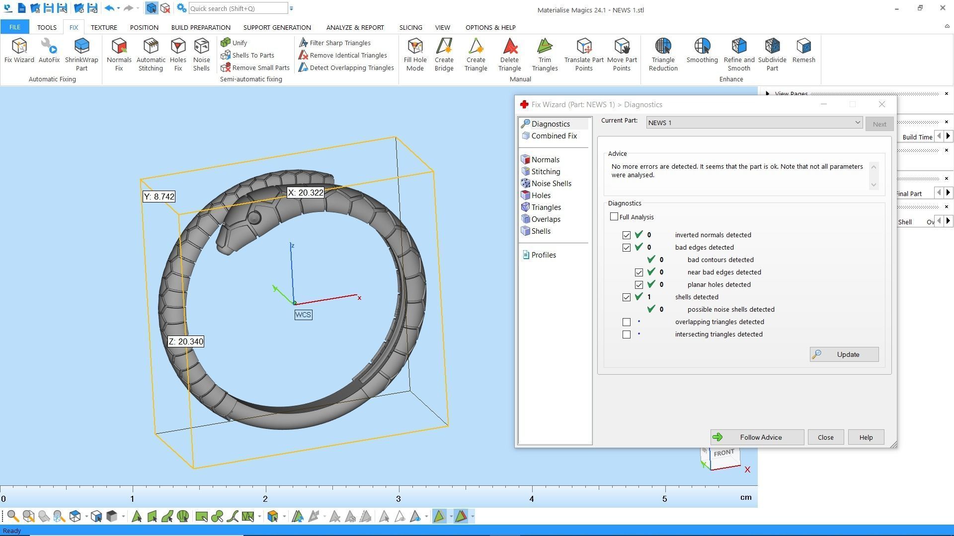 Snake ring with special sparkling diamond 3D print model_1