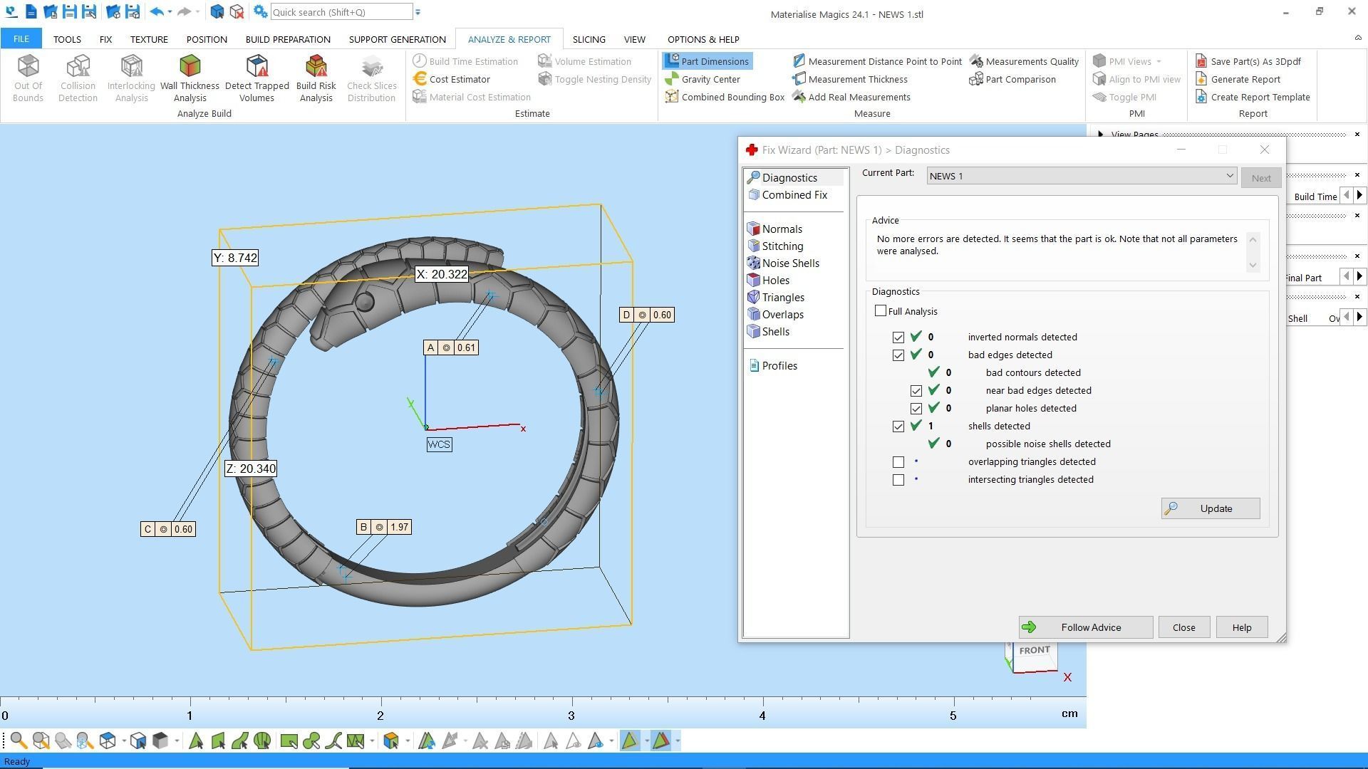 Snake ring with special sparkling diamond 3D print model_10
