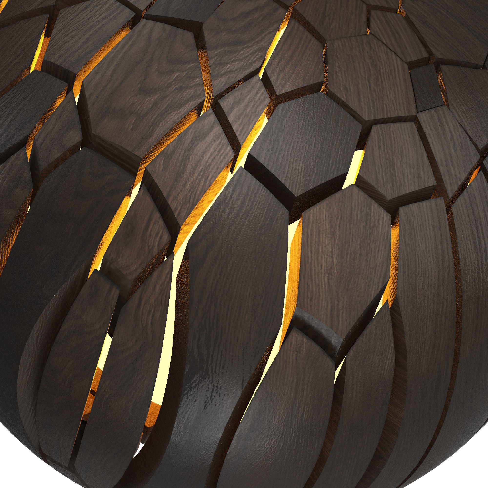 Wood shape light 3D model_3