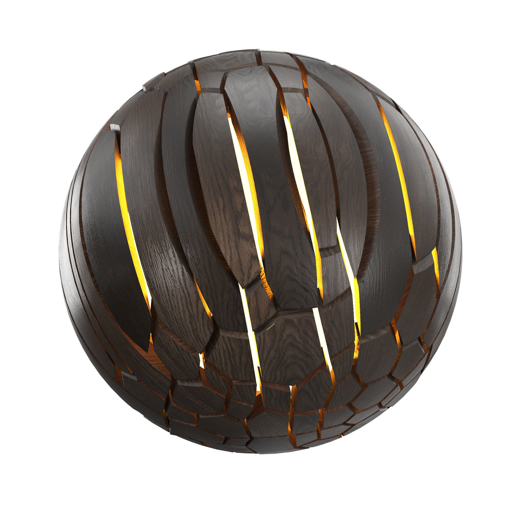 Wood shape light 3D model_1