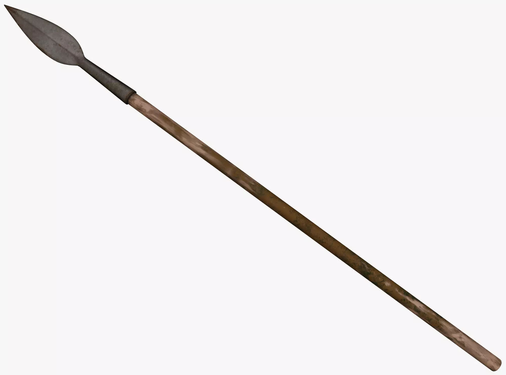 Medieval Spear Low-poly 3D model_0