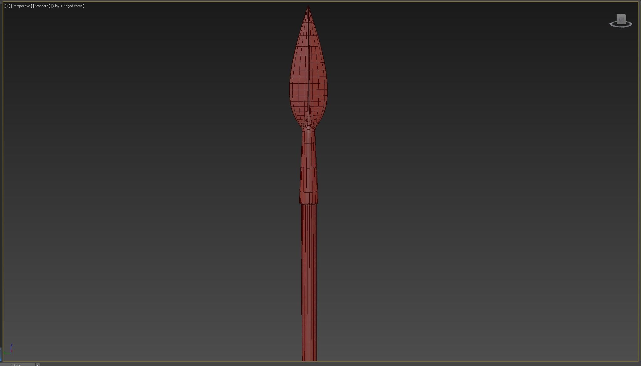 Medieval Spear Low-poly 3D model_5