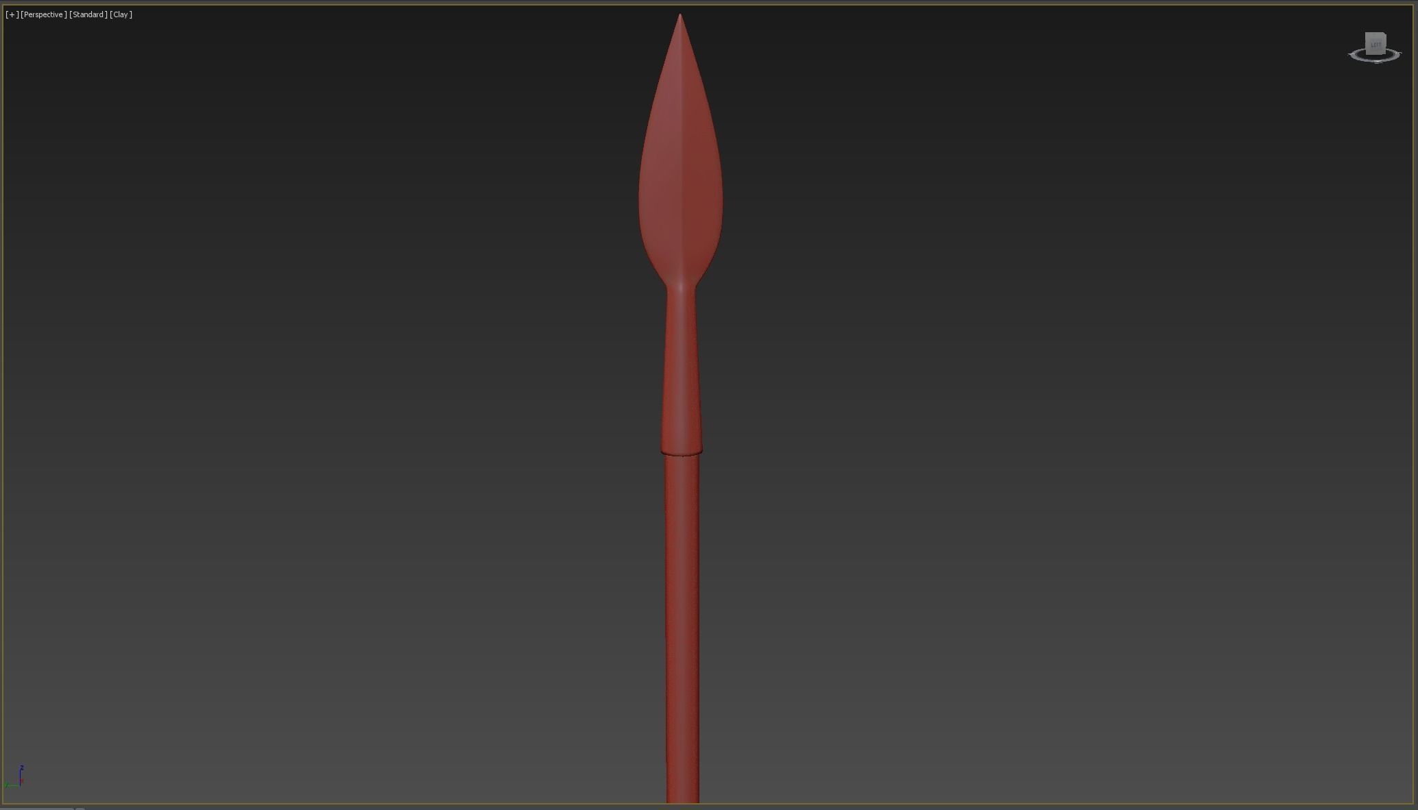 Medieval Spear Low-poly 3D model_4