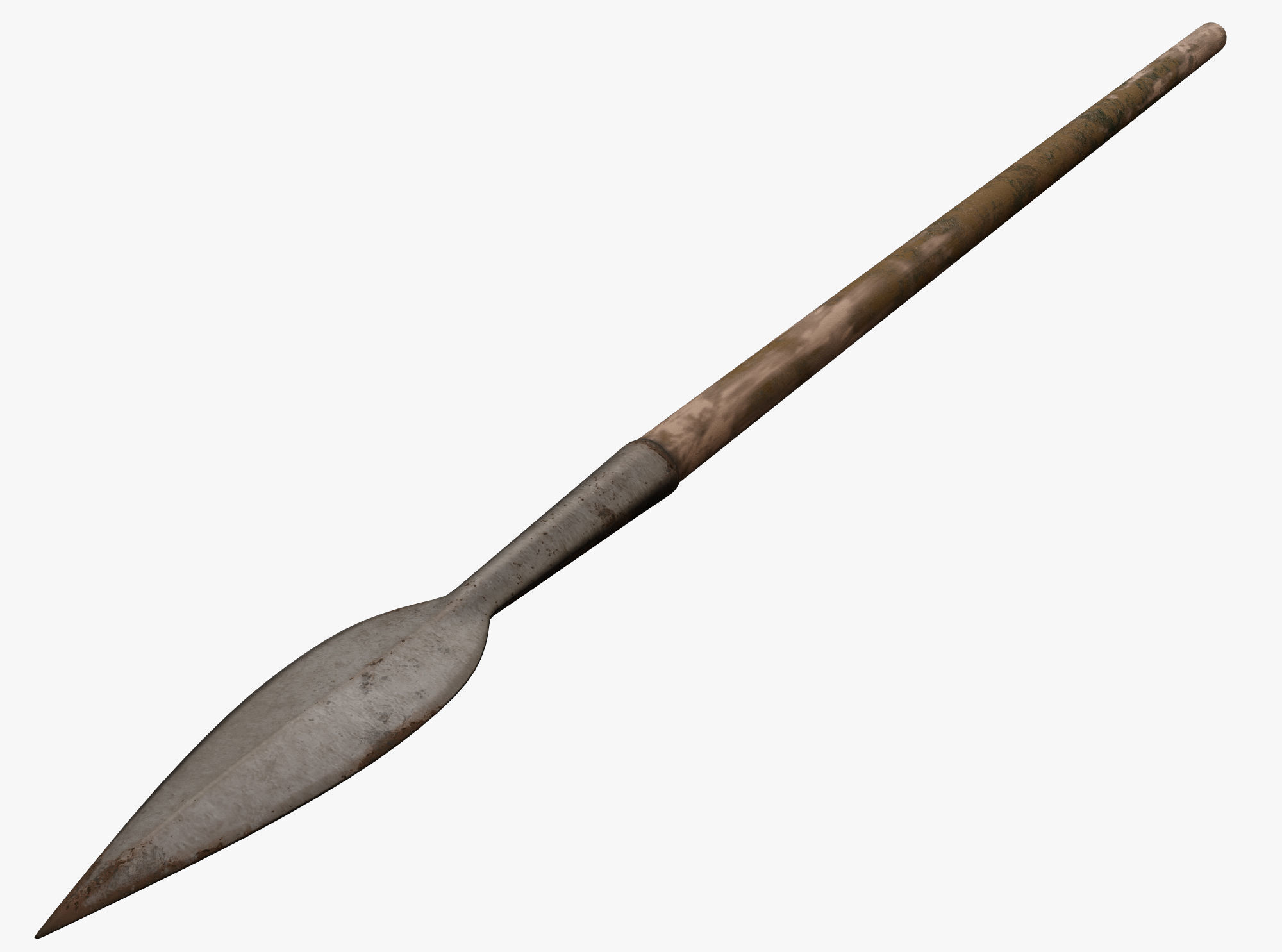 Medieval Spear Low-poly 3D model_2