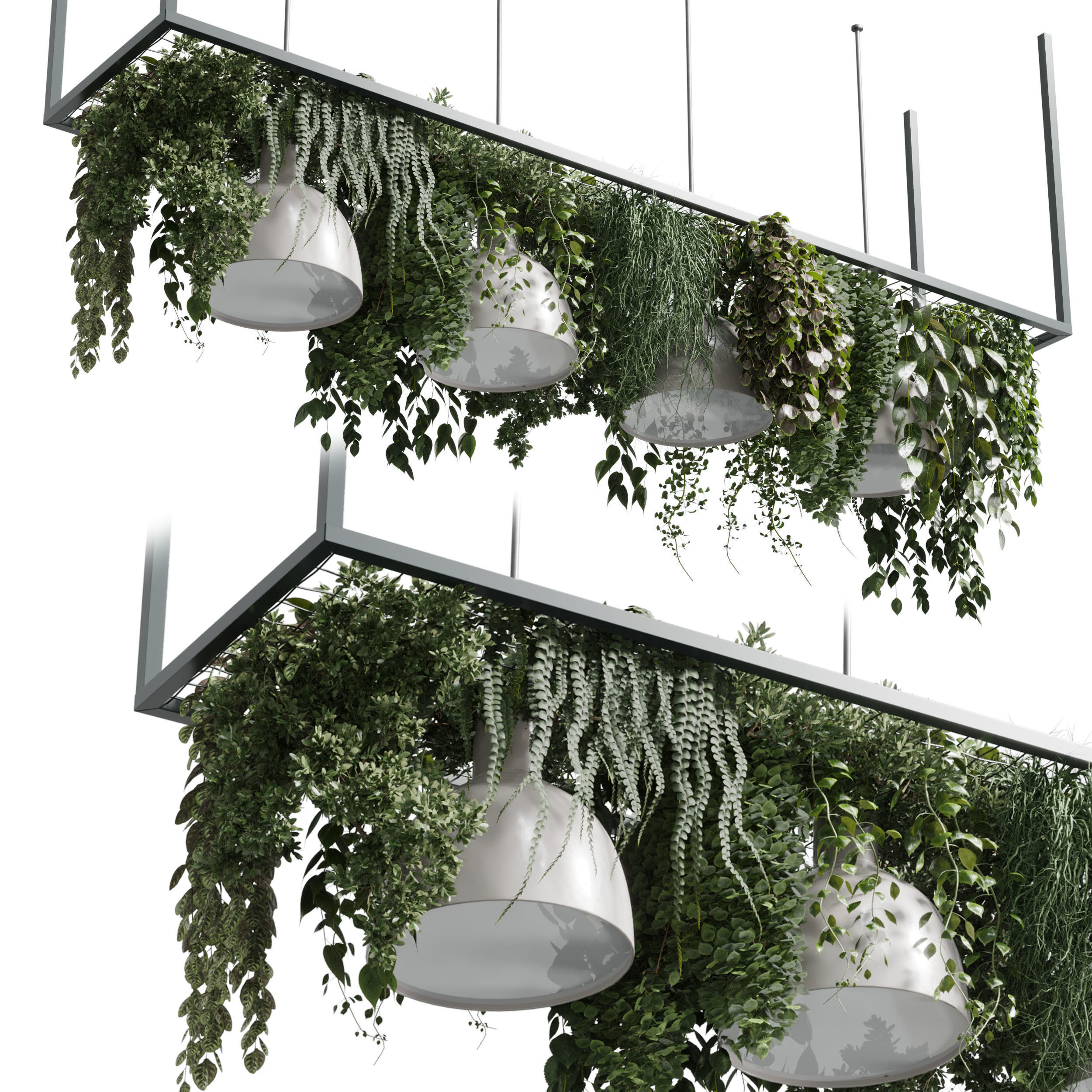 pot light pendant -plant light hanging 08 3D model_1