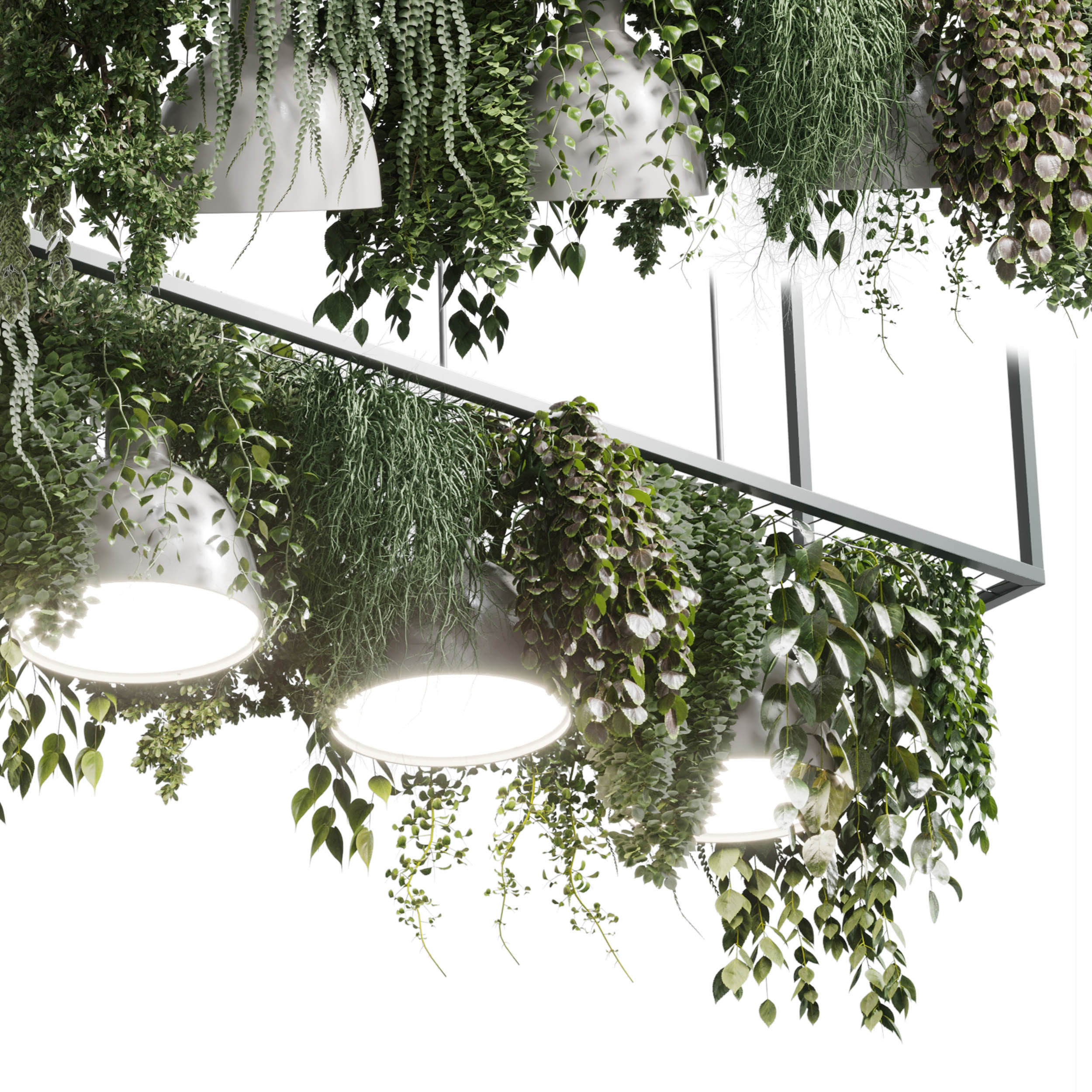 pot light pendant -plant light hanging 08 3D model_3