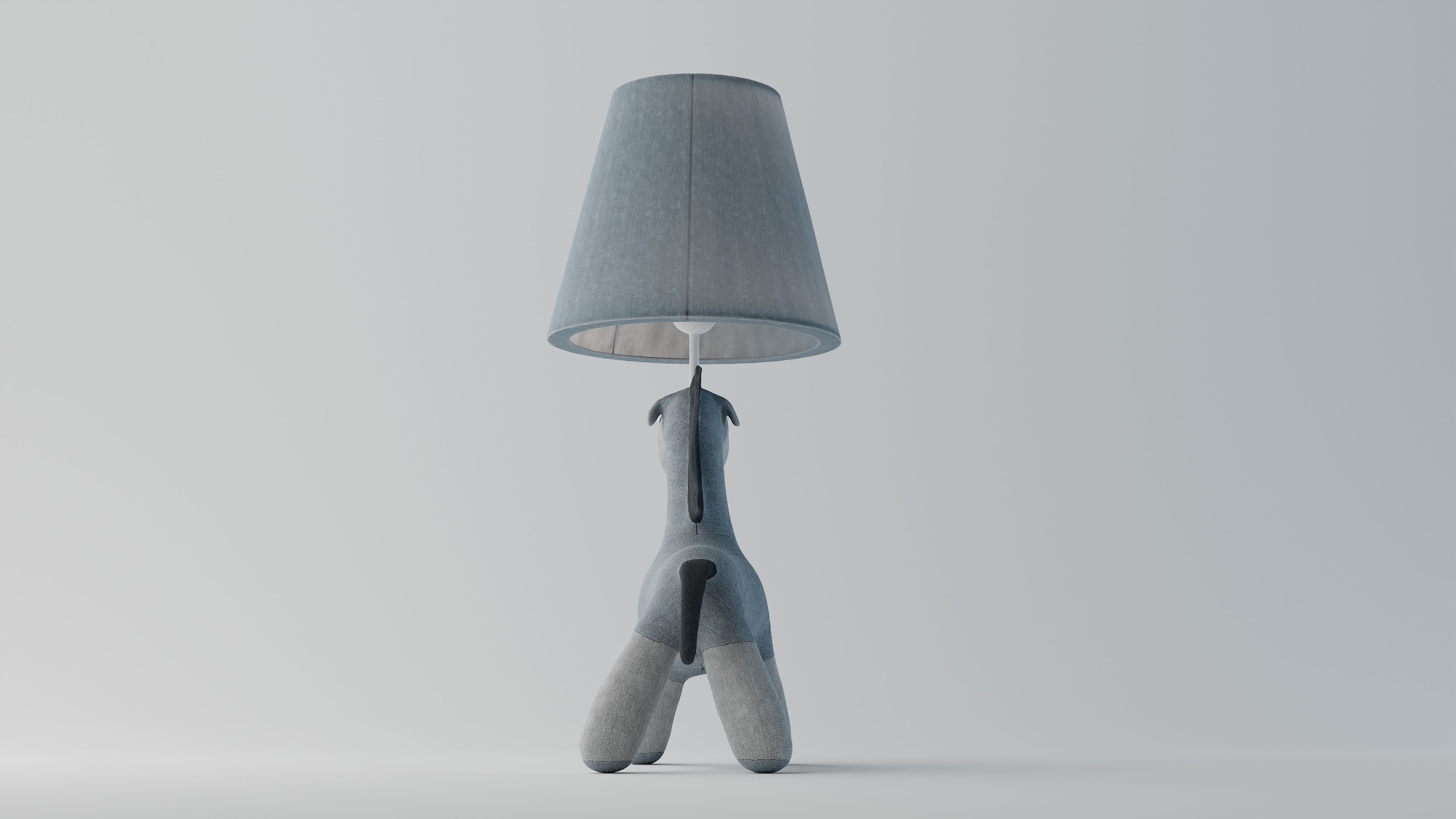 Childroom horse desk lamp 3D model_3