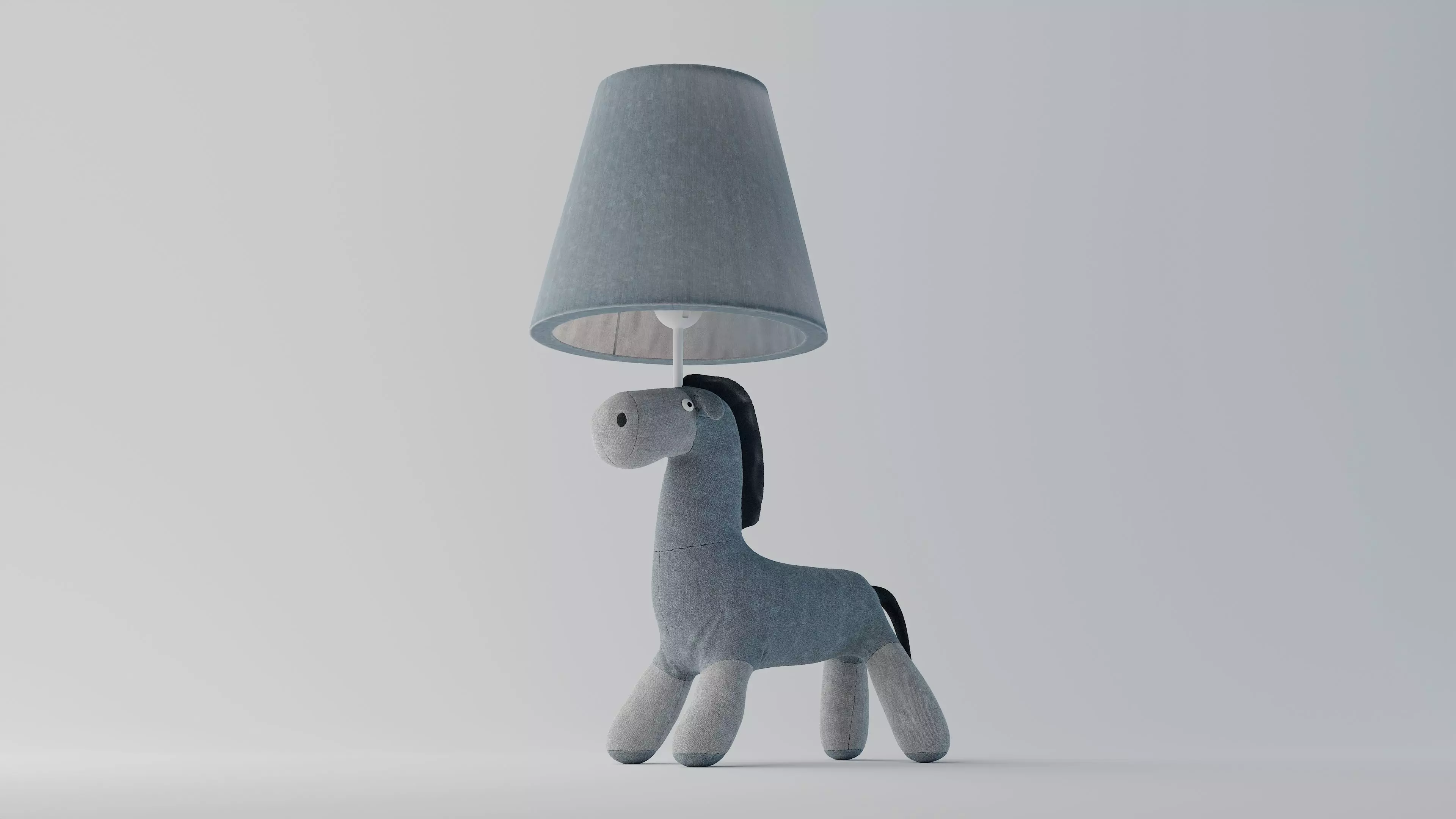 Childroom horse desk lamp 3D model_0