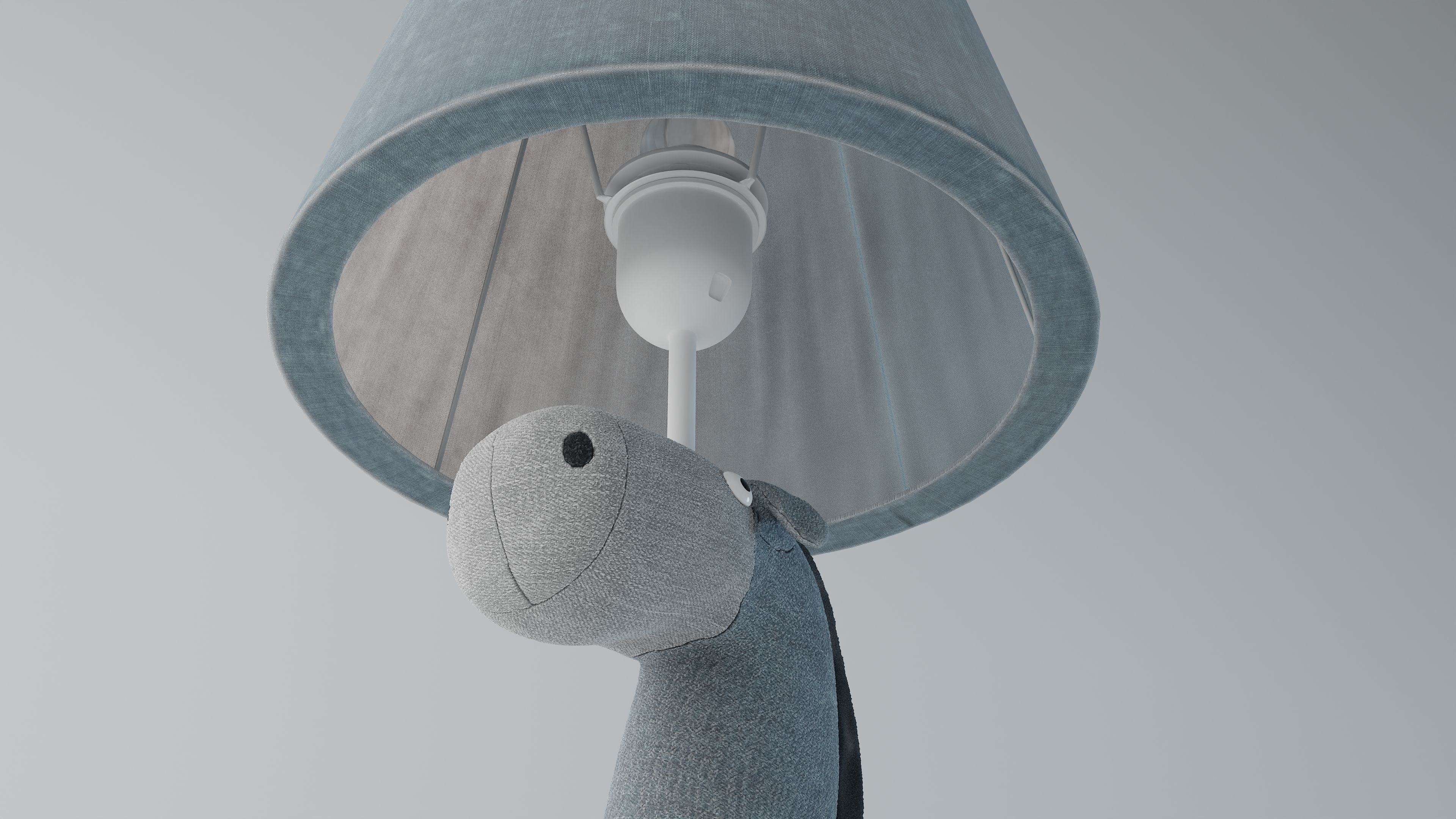 Childroom horse desk lamp 3D model_4