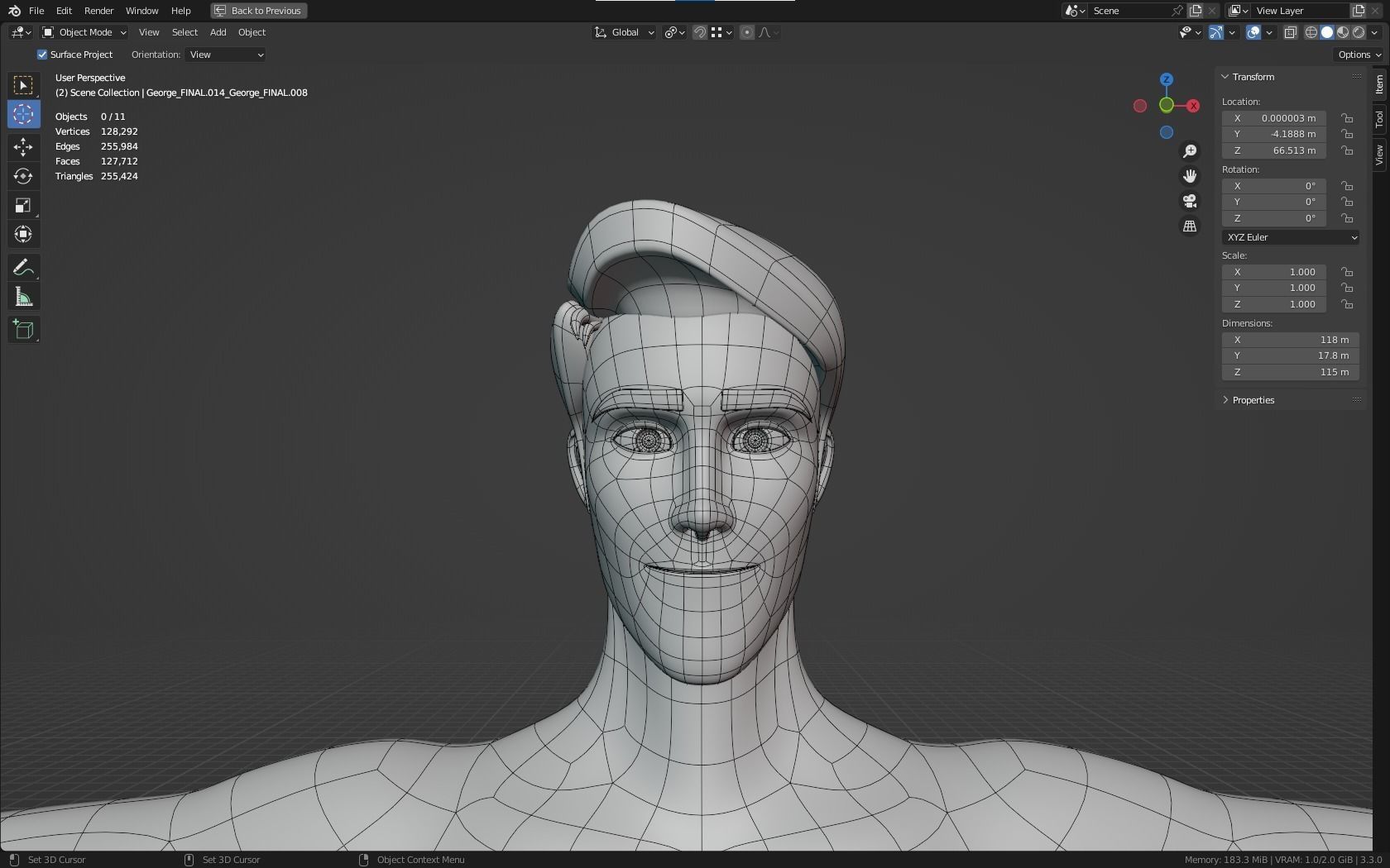 Mike cartoon Male Teen Character 3D model_19