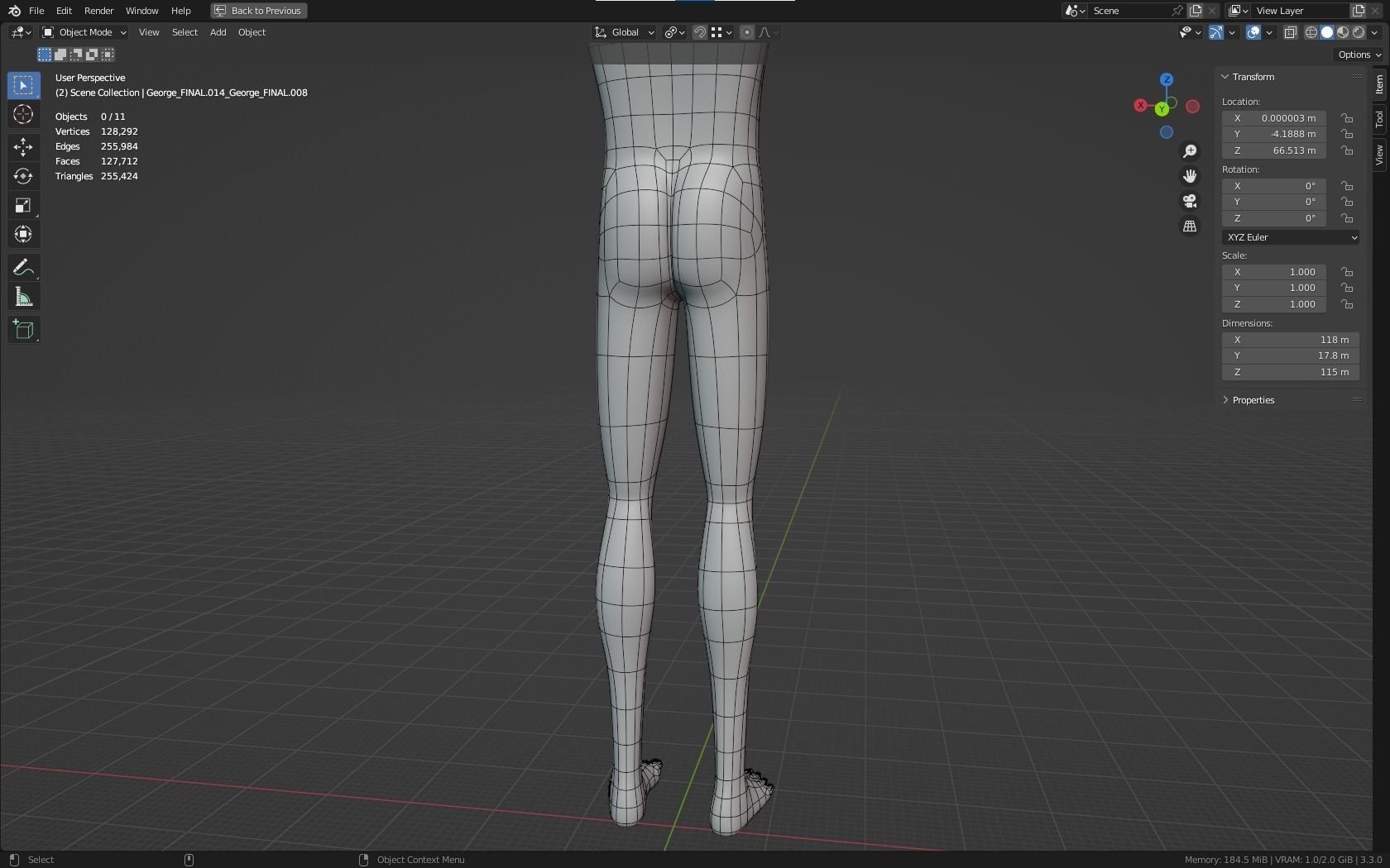 Mike cartoon Male Teen Character 3D model_37