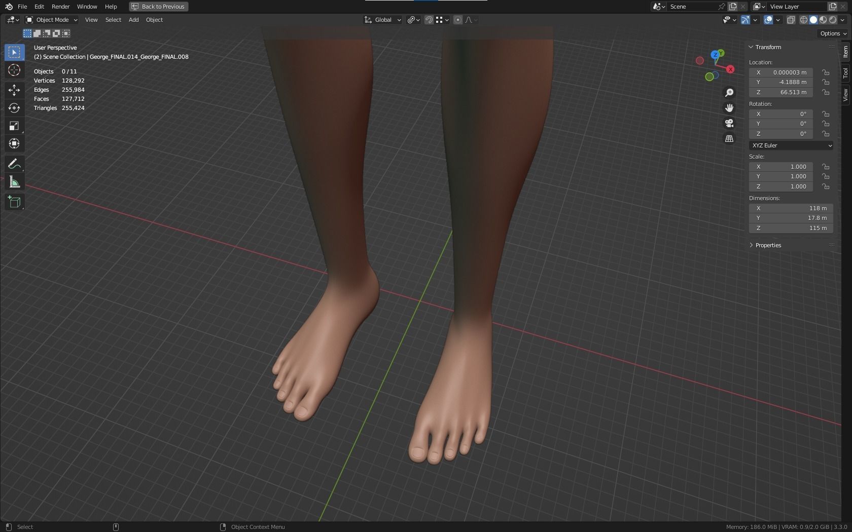 Mike cartoon Male Teen Character 3D model_38