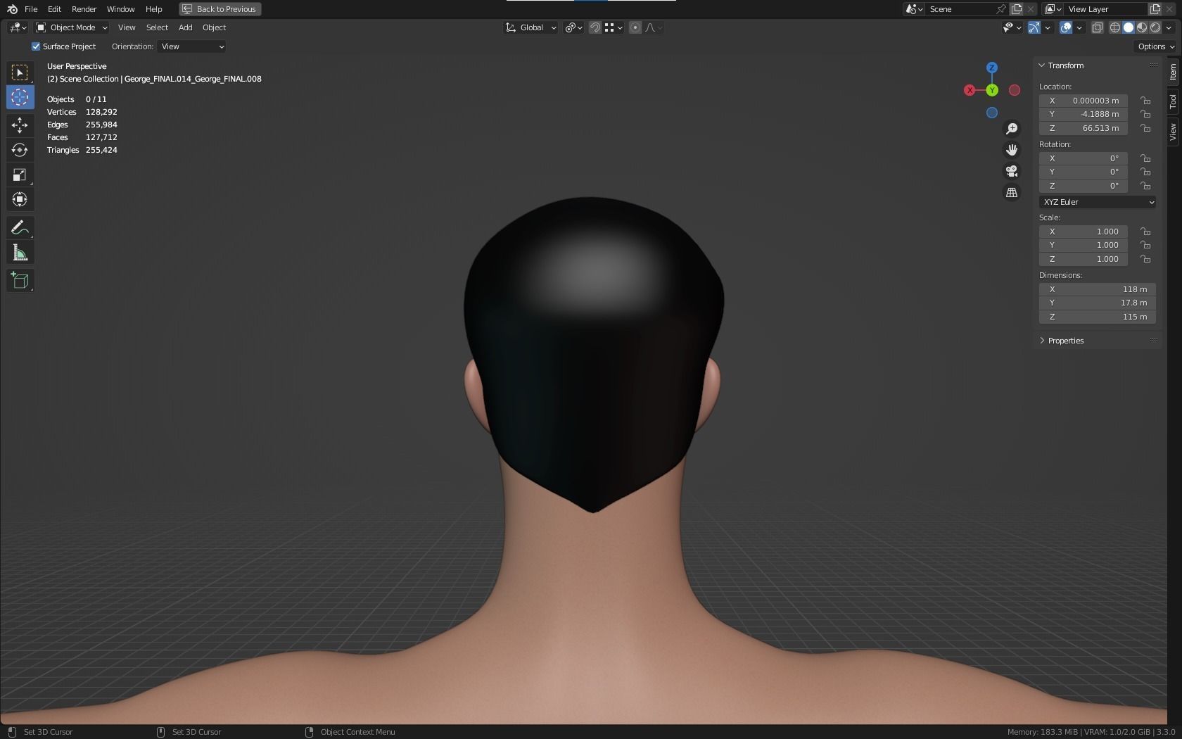 Mike cartoon Male Teen Character 3D model_22