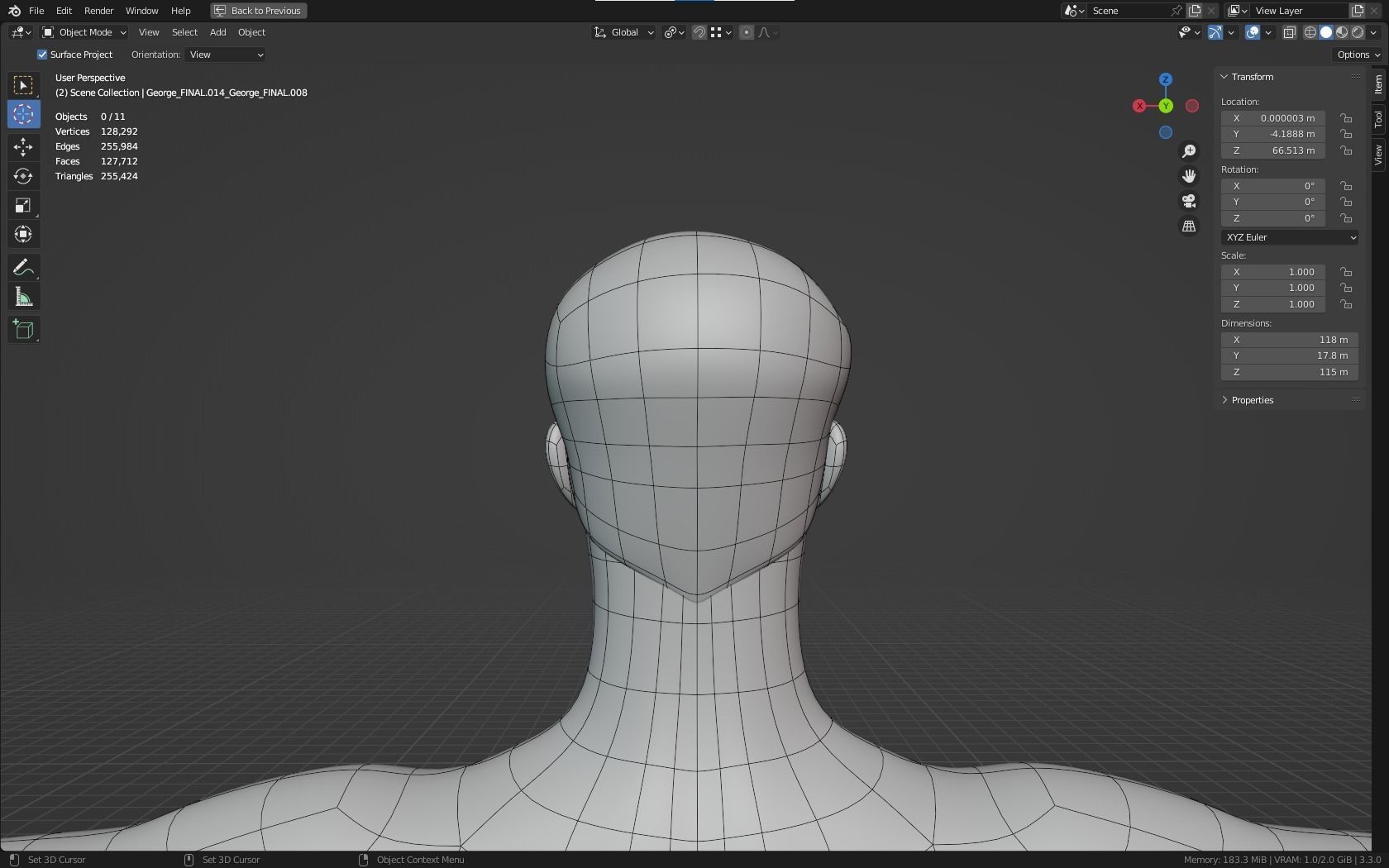 Mike cartoon Male Teen Character 3D model_23