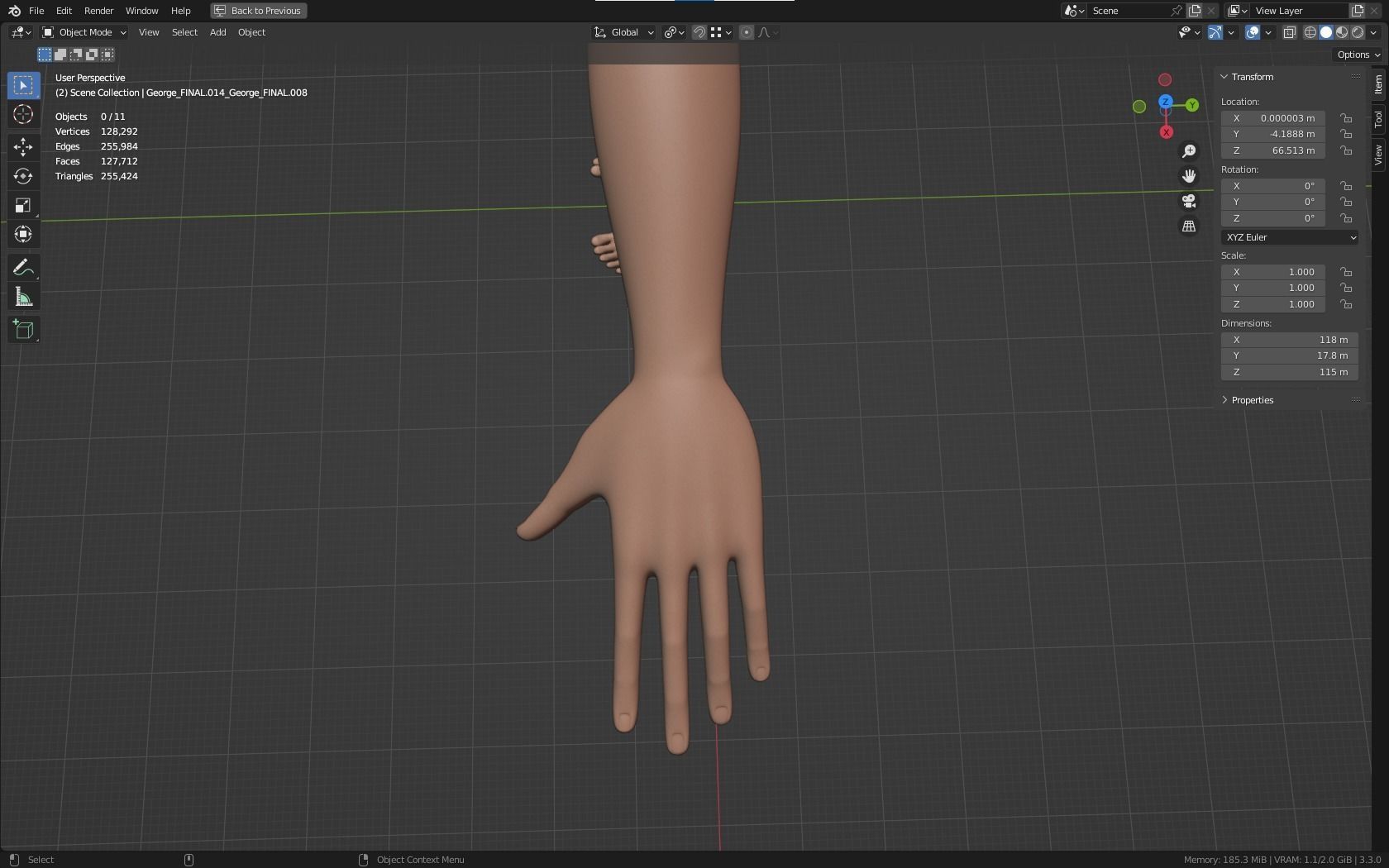 Mike cartoon Male Teen Character 3D model_30