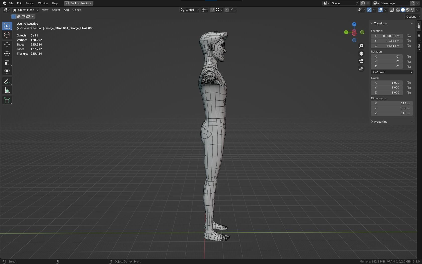 Mike cartoon Male Teen Character 3D model_17