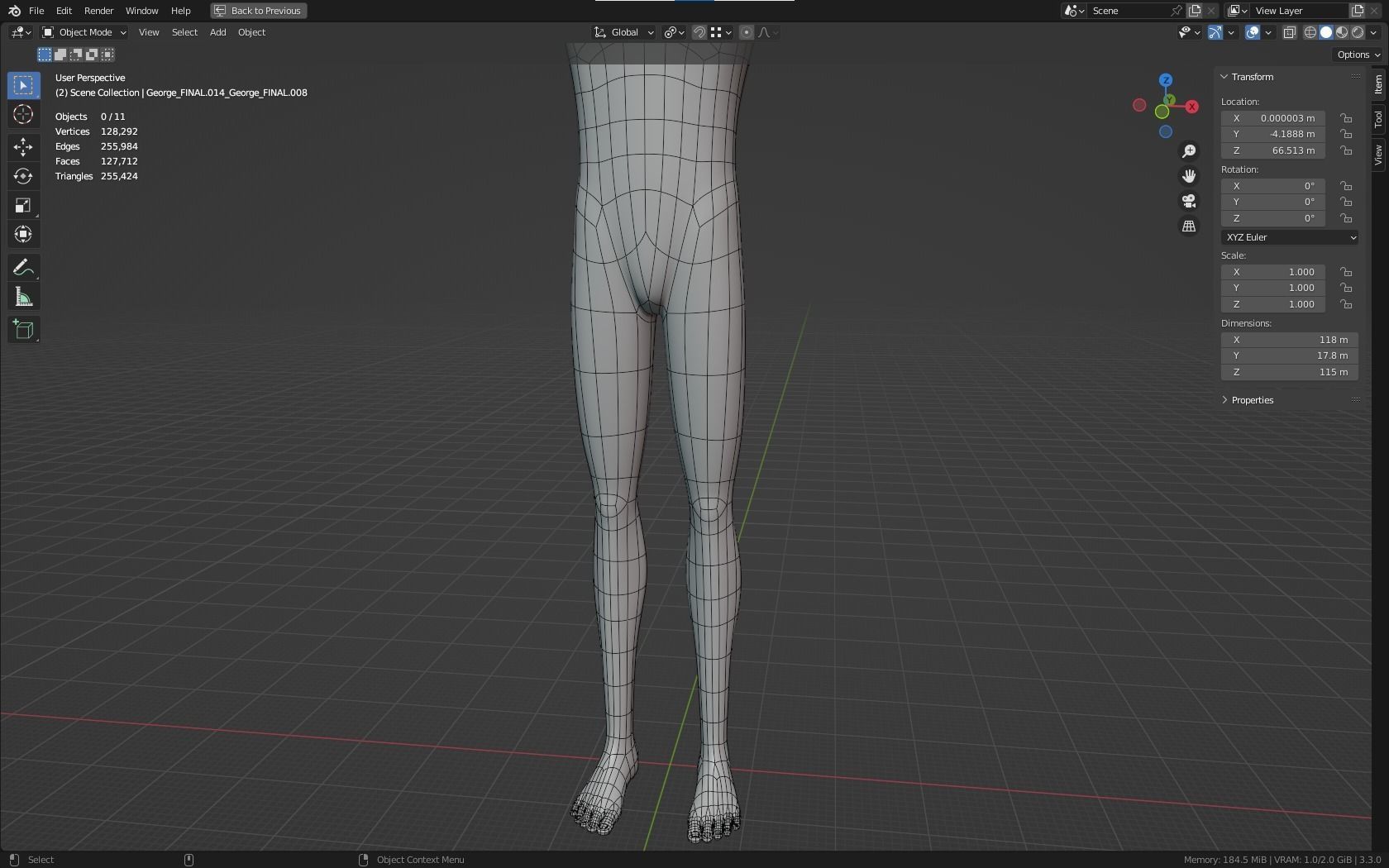 Mike cartoon Male Teen Character 3D model_35