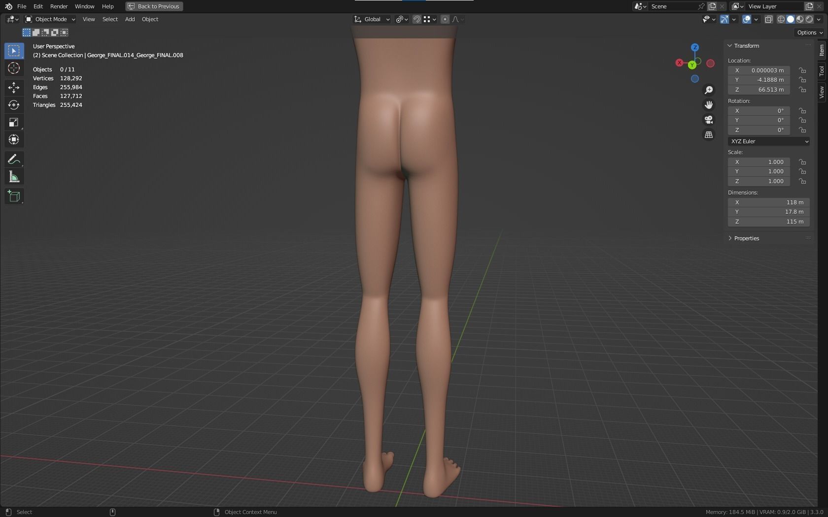 Mike cartoon Male Teen Character 3D model_36