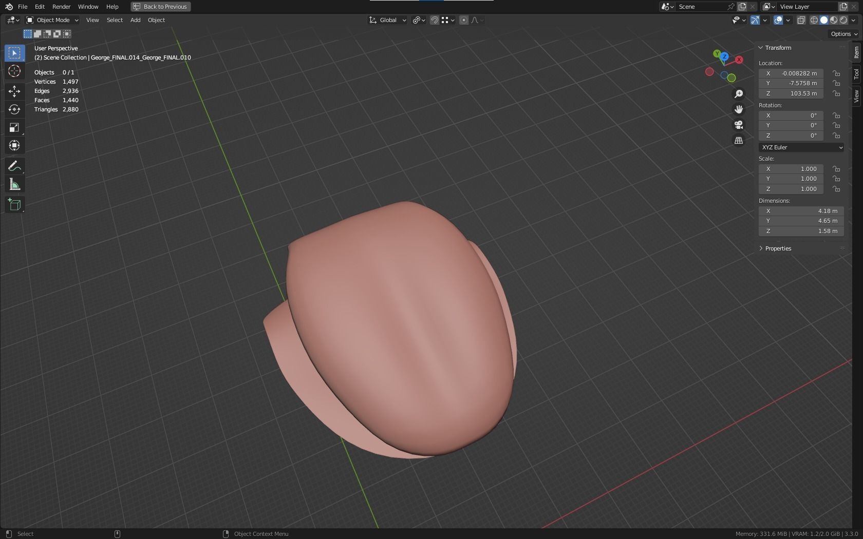 Mike cartoon Male Teen Character 3D model_42