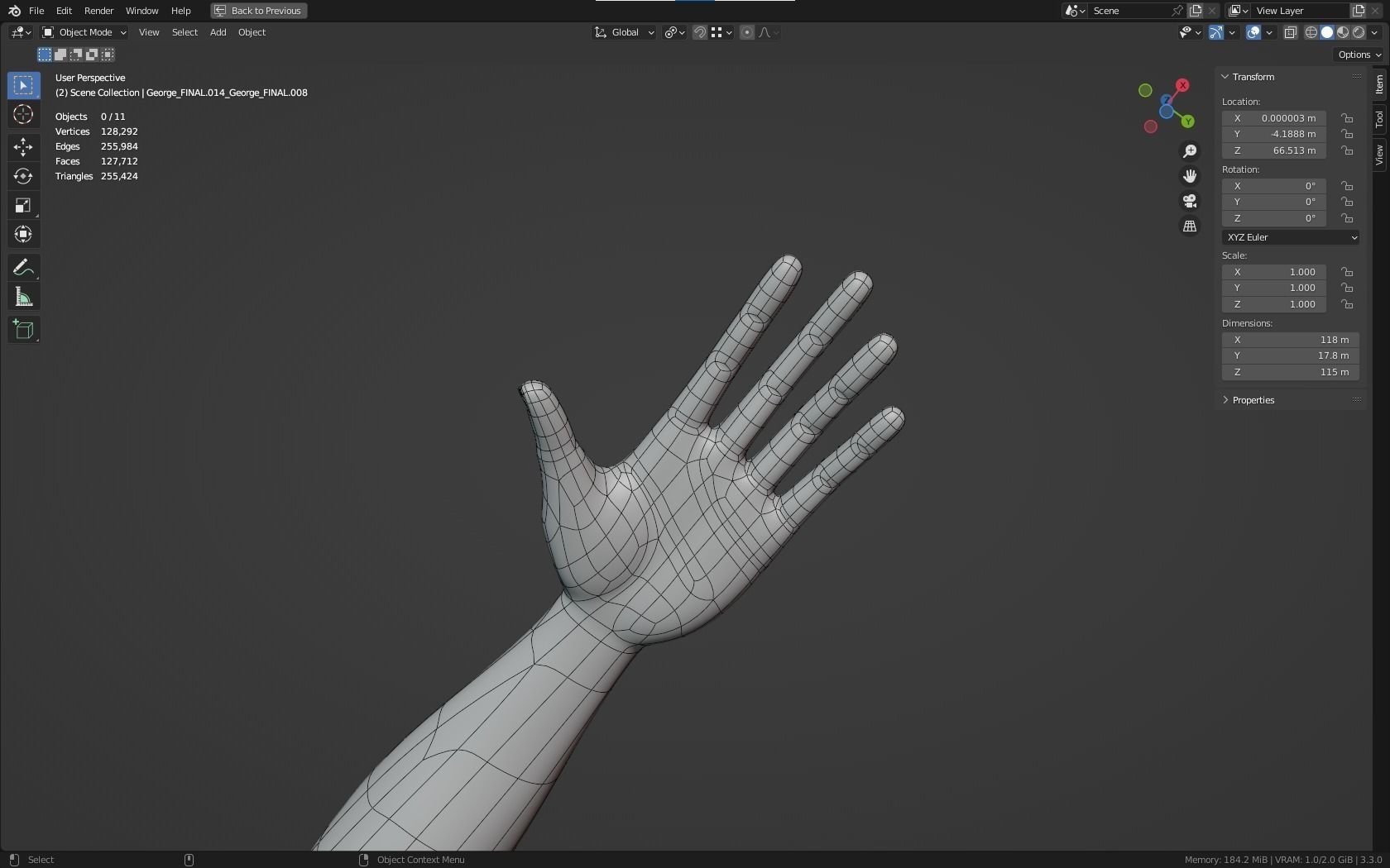 Mike cartoon Male Teen Character 3D model_33