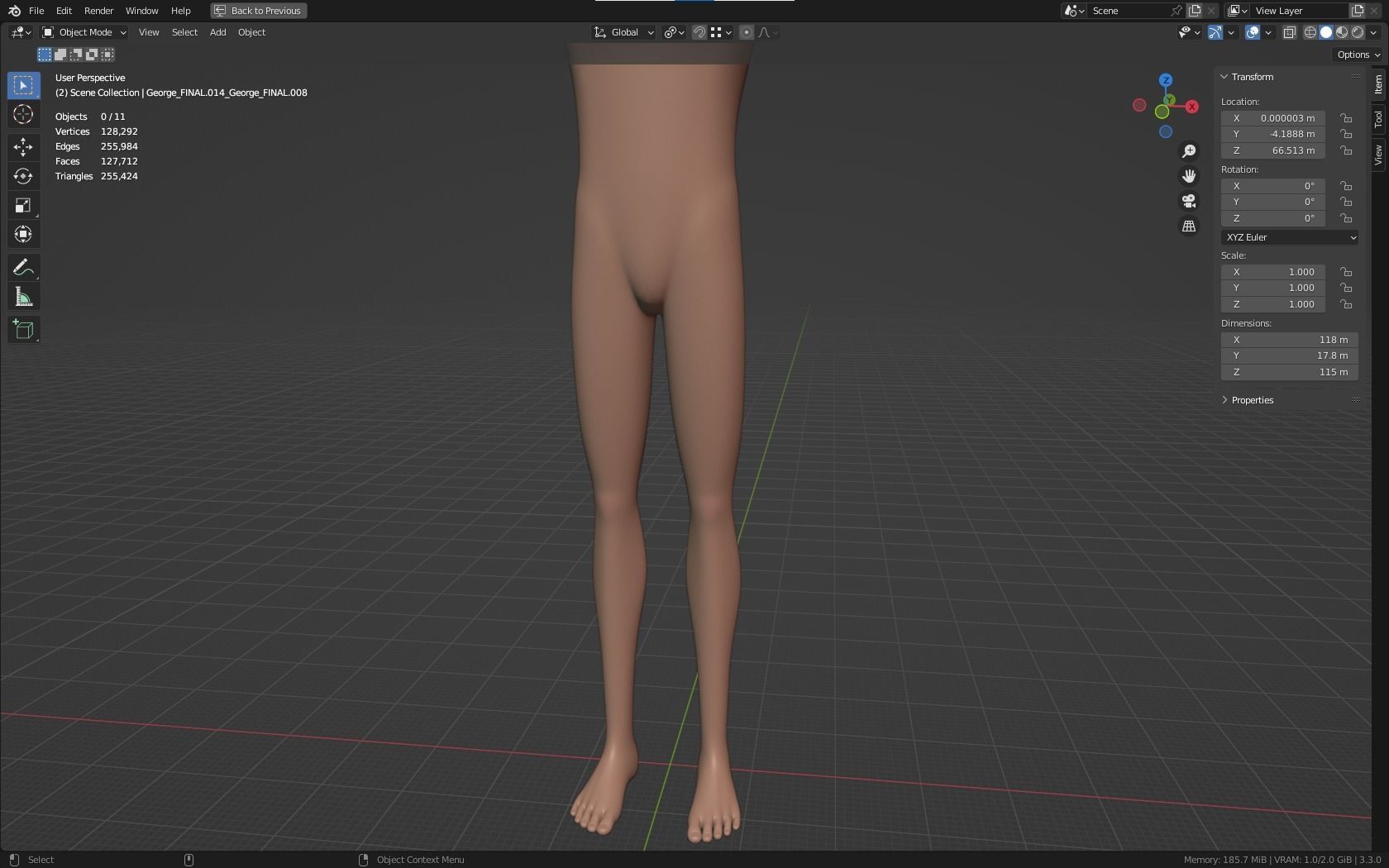 Mike cartoon Male Teen Character 3D model_34