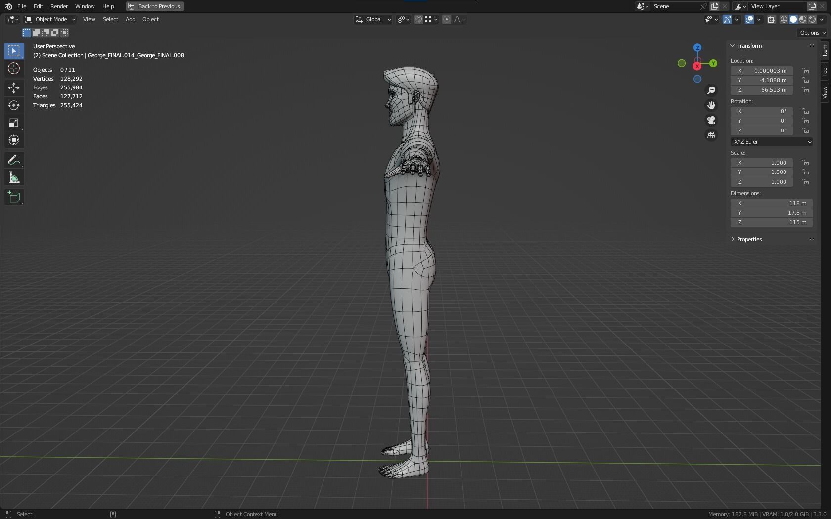 Mike cartoon Male Teen Character 3D model_13