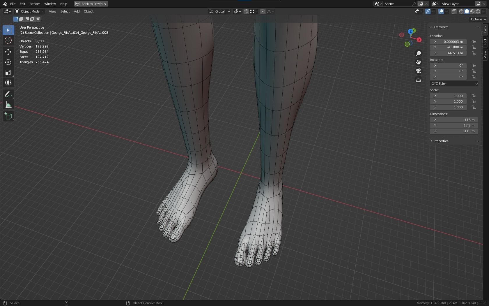 Mike cartoon Male Teen Character 3D model_39