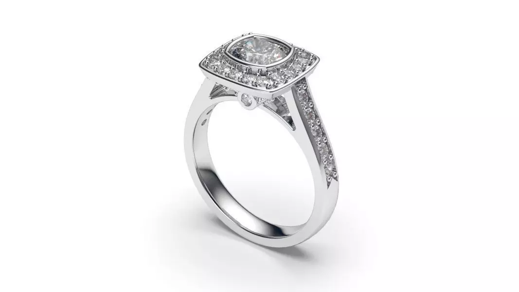 solitaire with ring sizes 9 part S71 3D print model