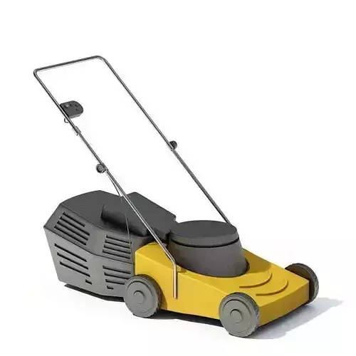 Modern Yellow Lawn Mower