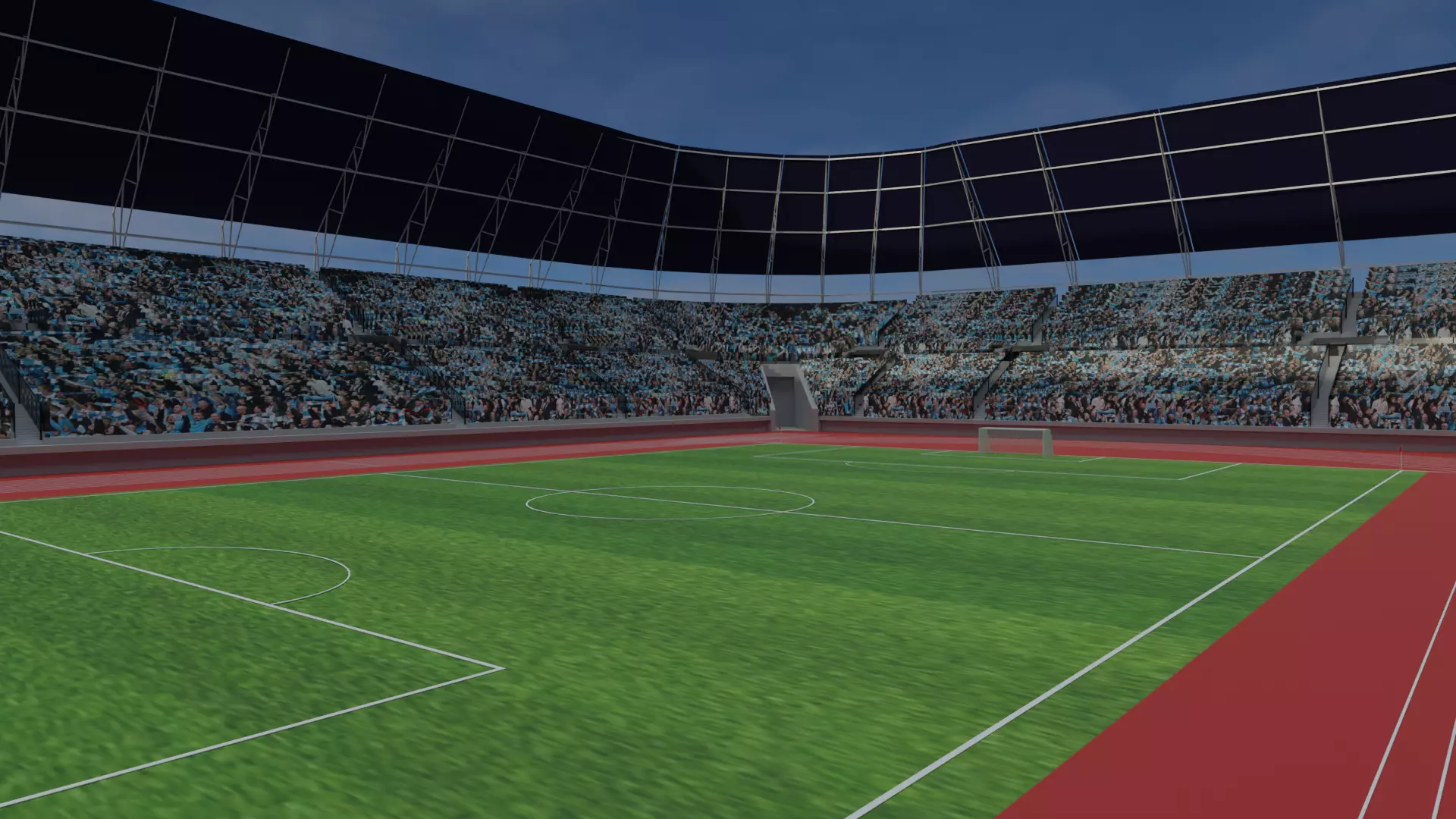 Olympic Stadium - Soccer Fans Low-poly 3D model_0